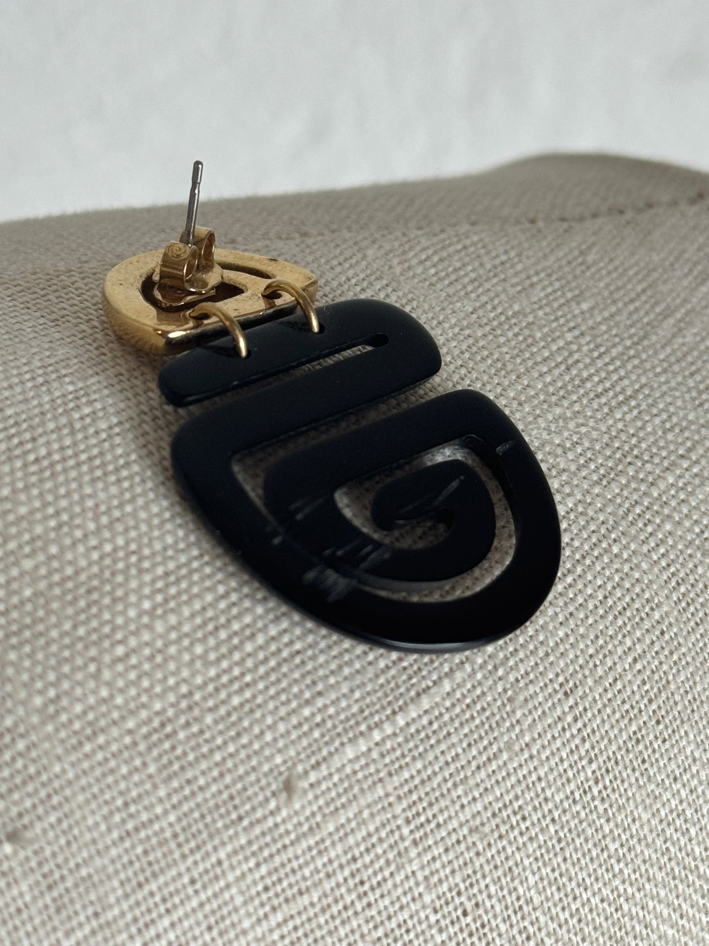 1980s Bold Modernist Spiral Earrings