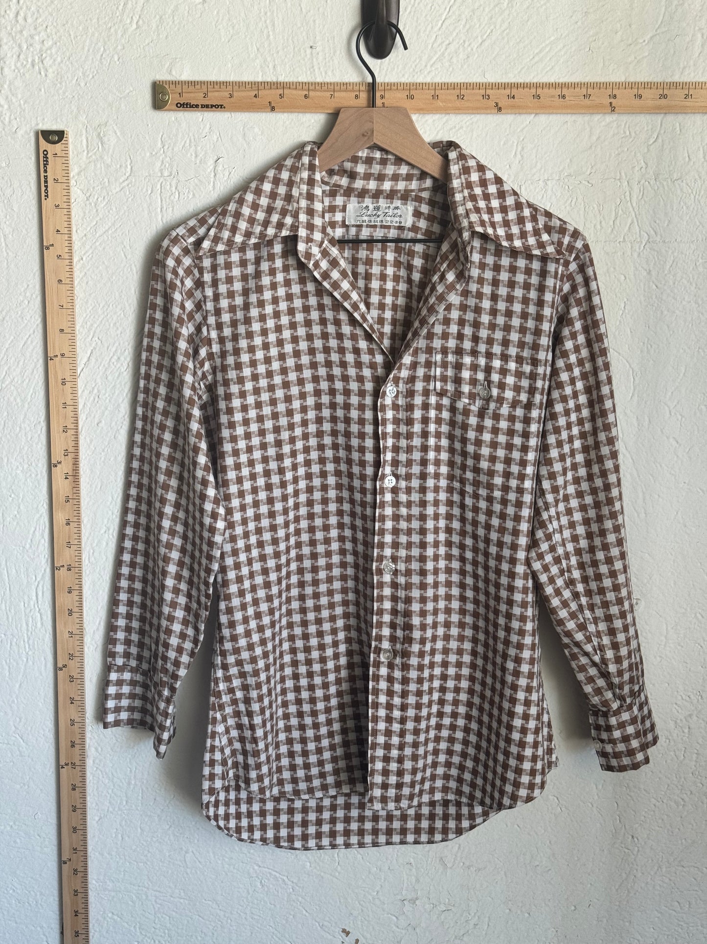 Vintage Men’s 1970s Lucky Tailor Button Up