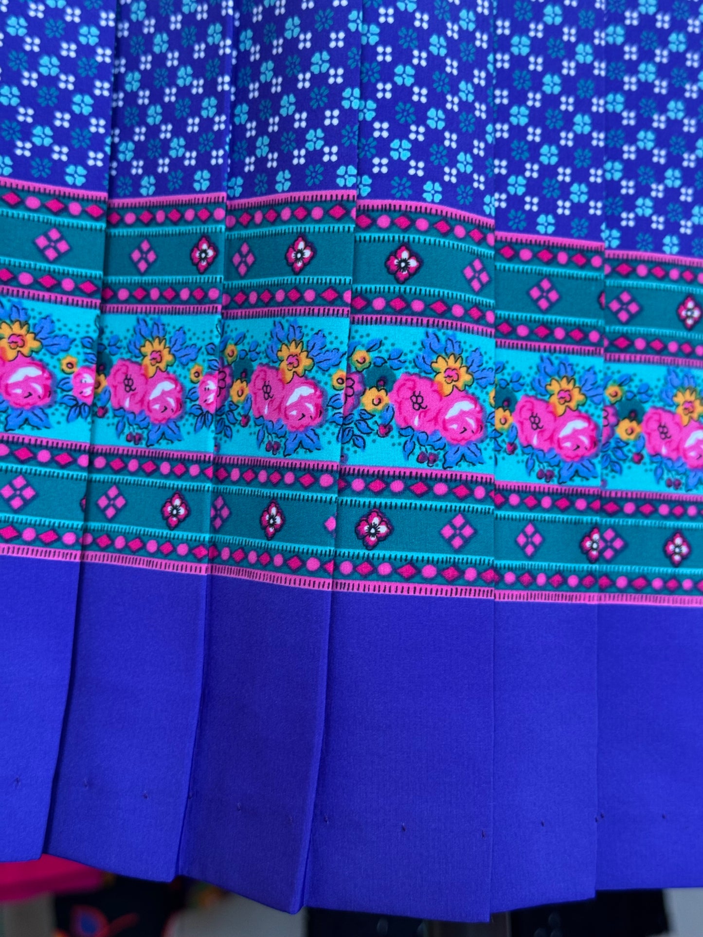 1980s Breli Originals Purple Floral Dress