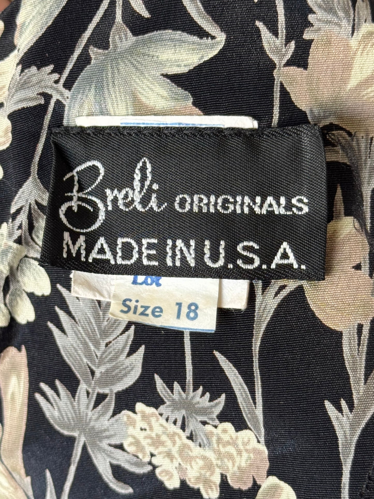 1980s Breli Originals Prairie Collar Dress