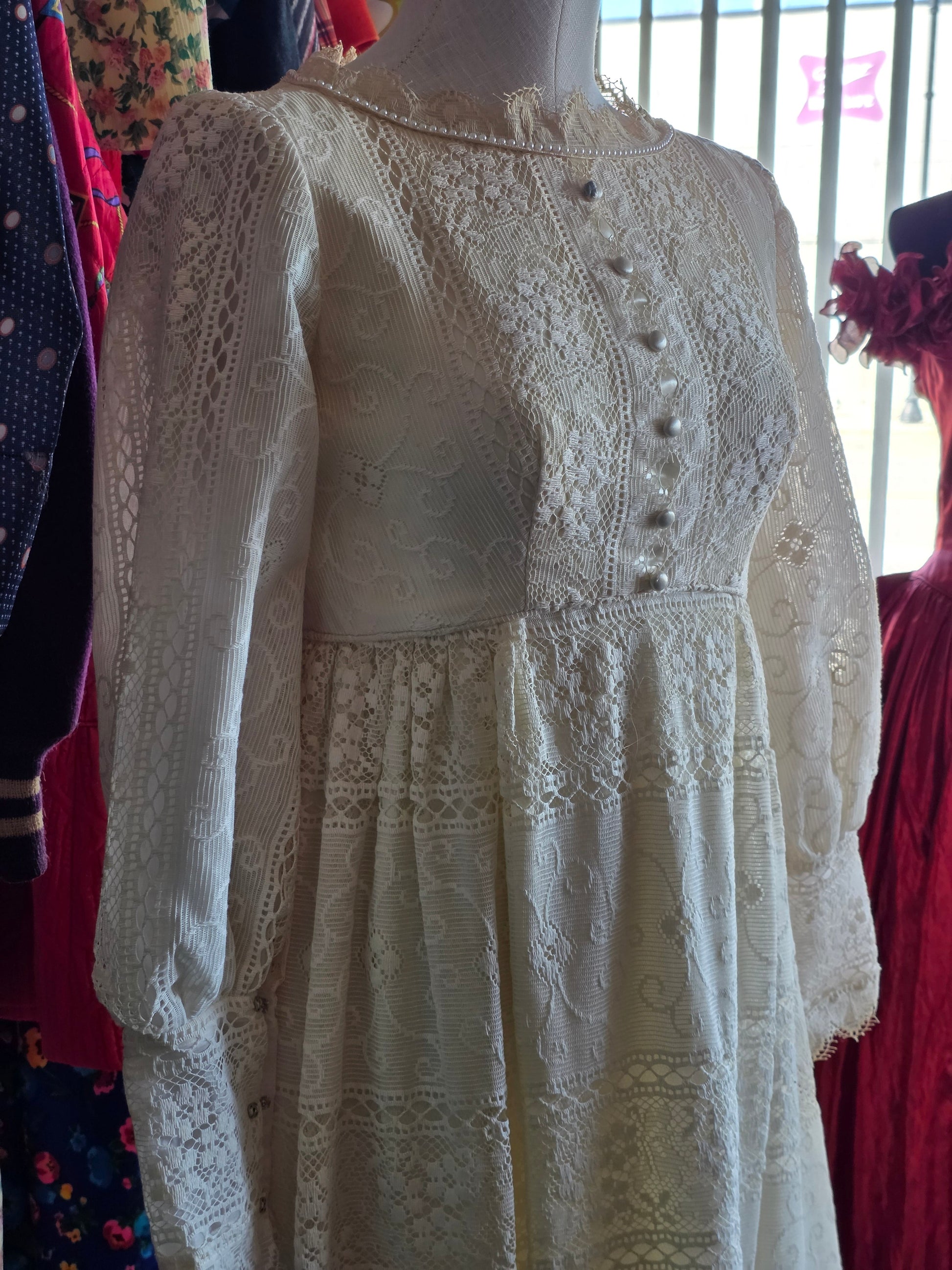 1970s emma domb Cream Dress