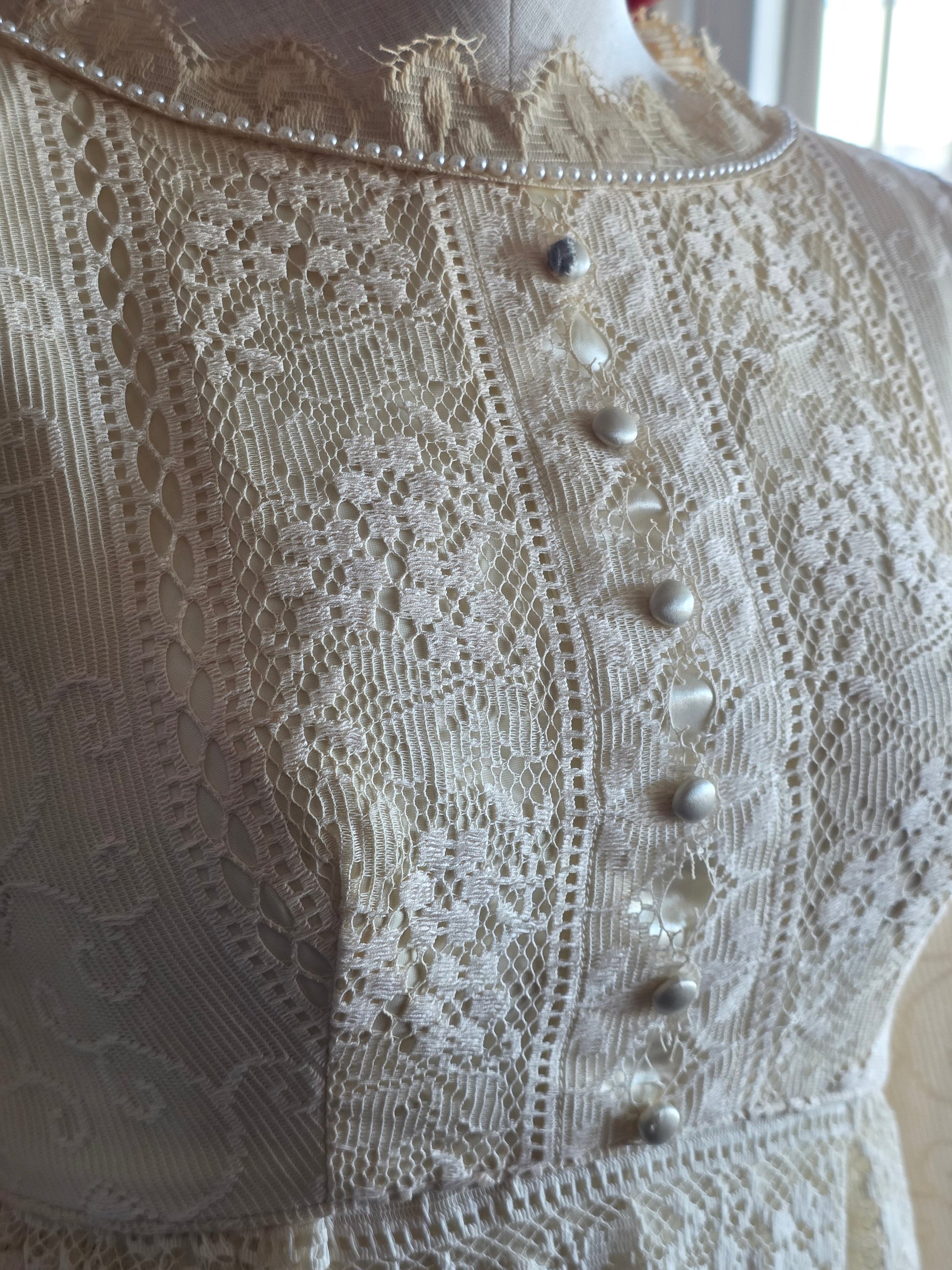 1970s emma domb Cream Dress