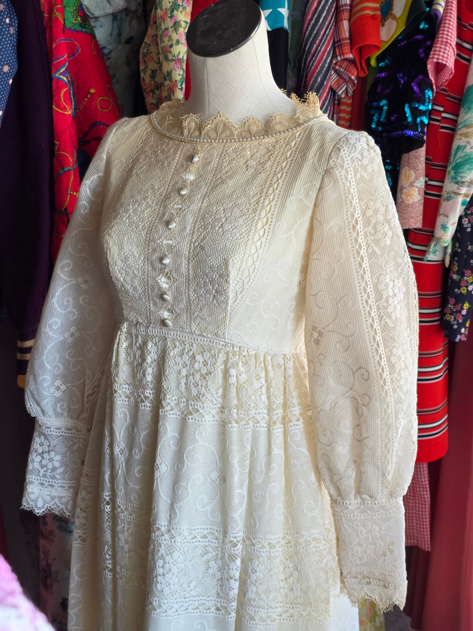 1970s emma domb Cream Dress