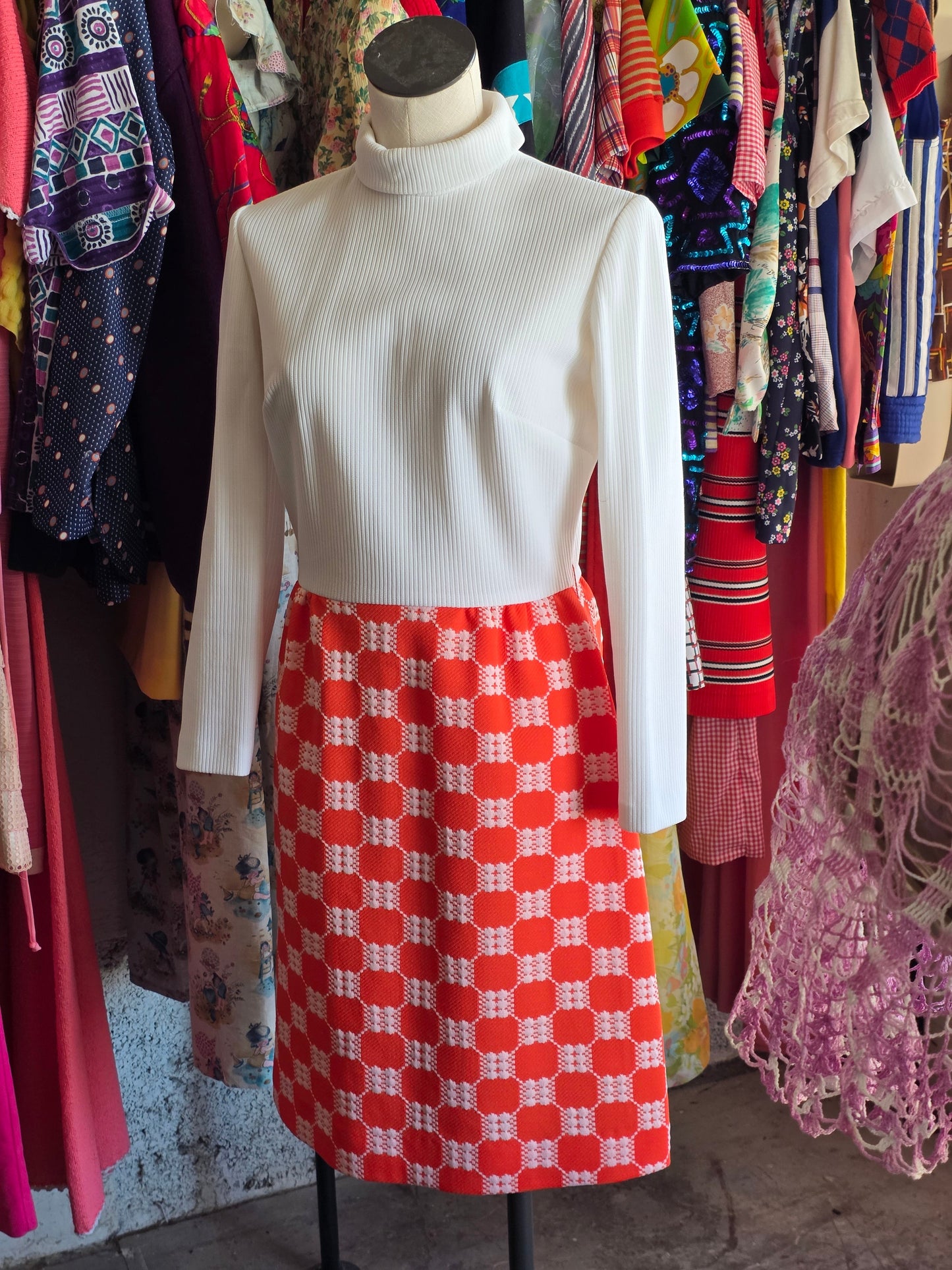 1960s Orange Dress