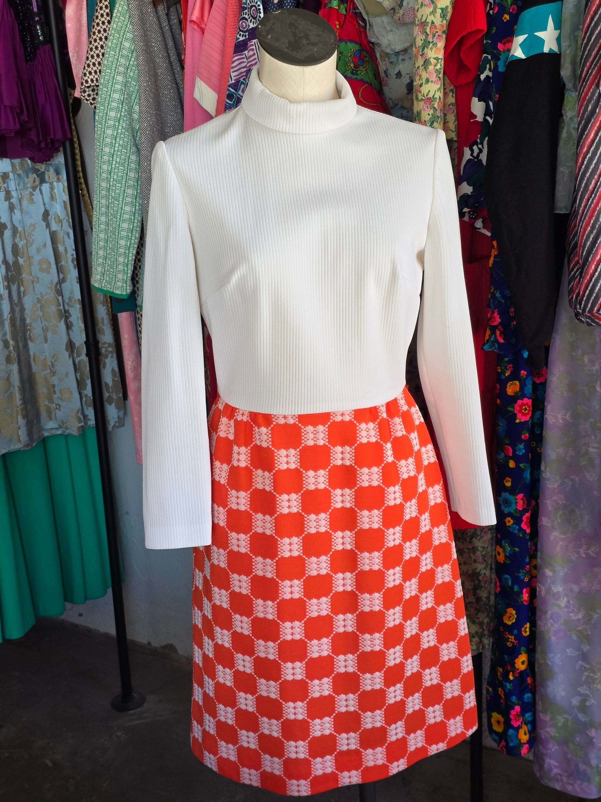 1960s Orange Dress