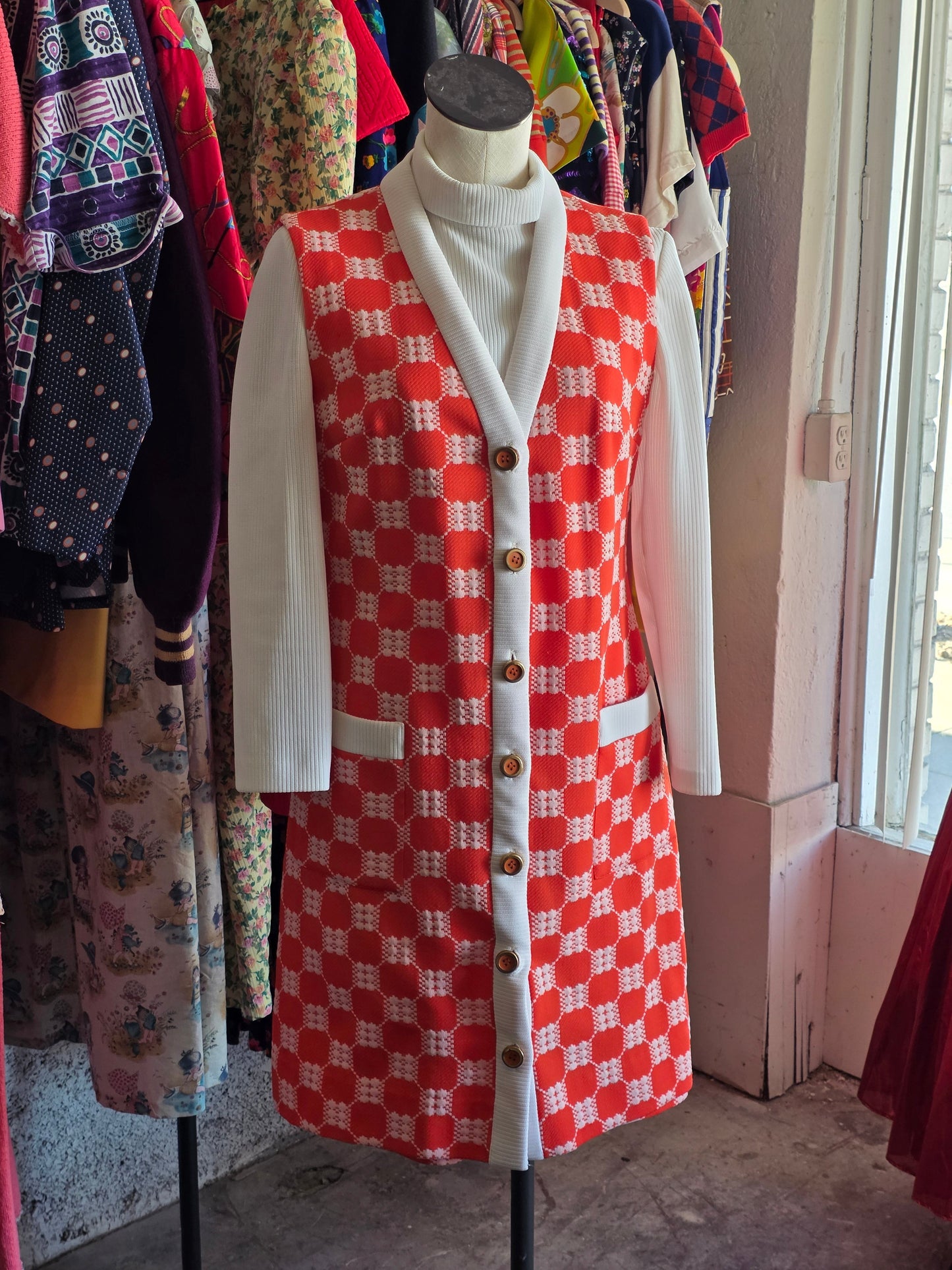 1960s Orange Dress