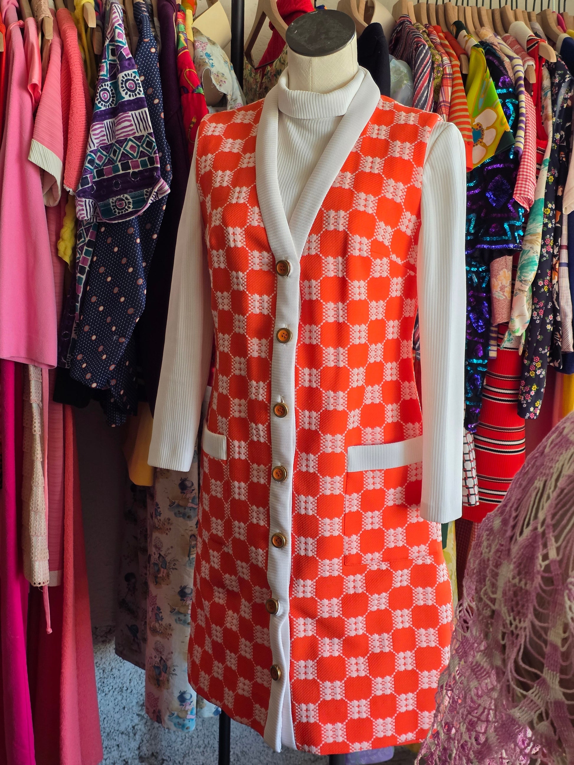 1960s Orange Dress