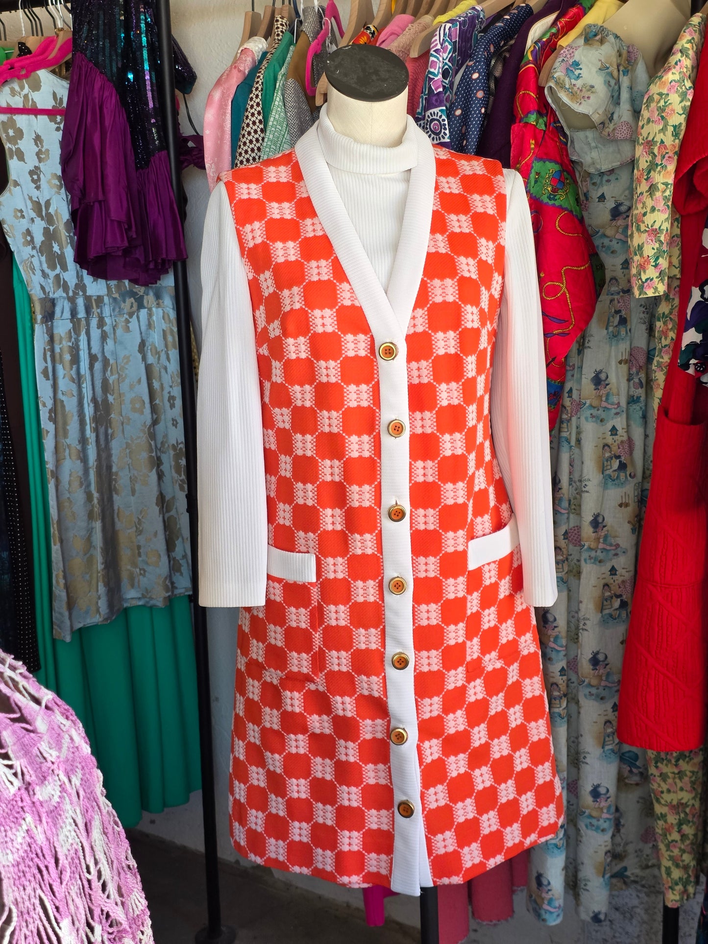 1960s Orange Dress