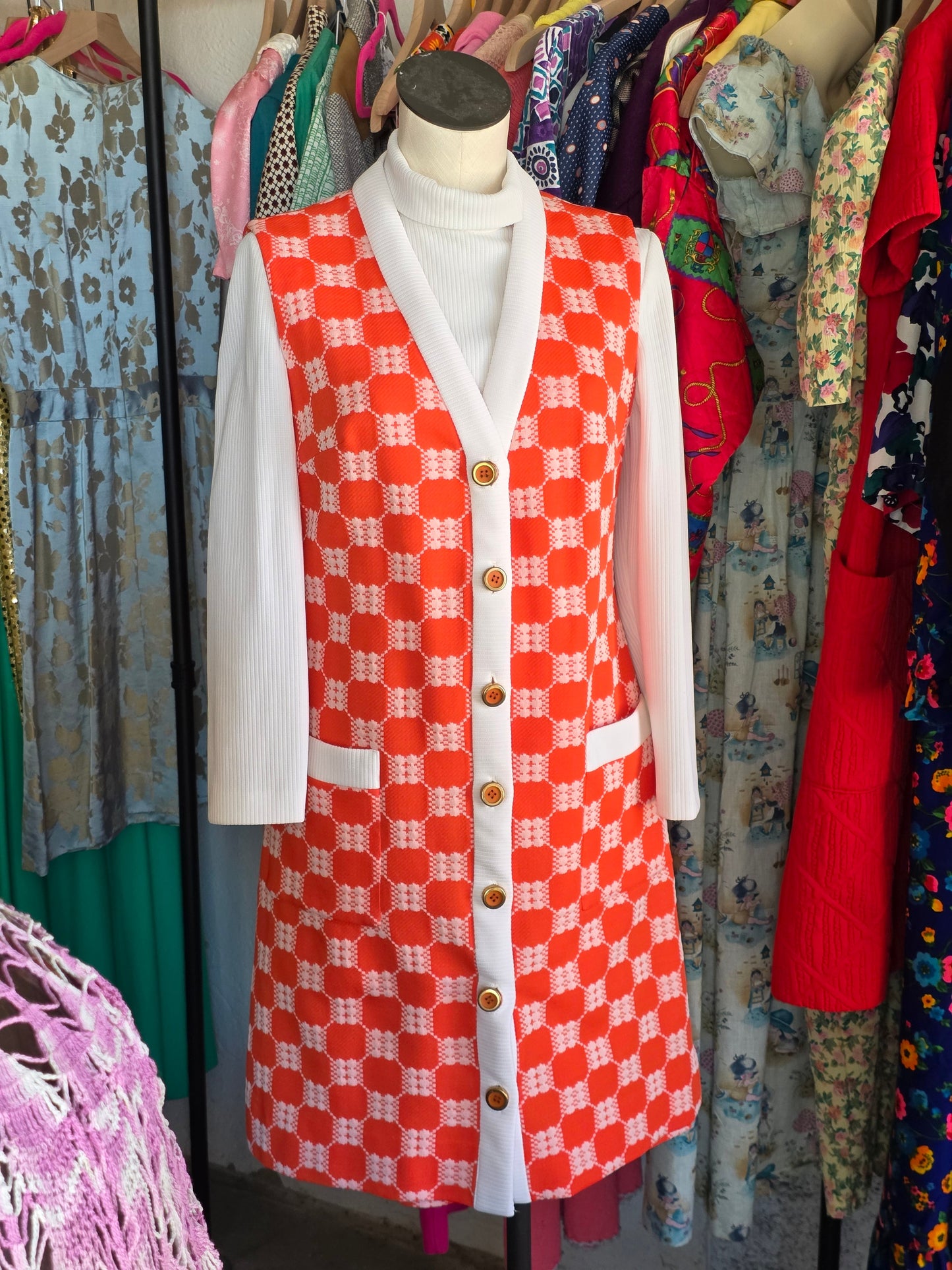 1960s Orange Dress