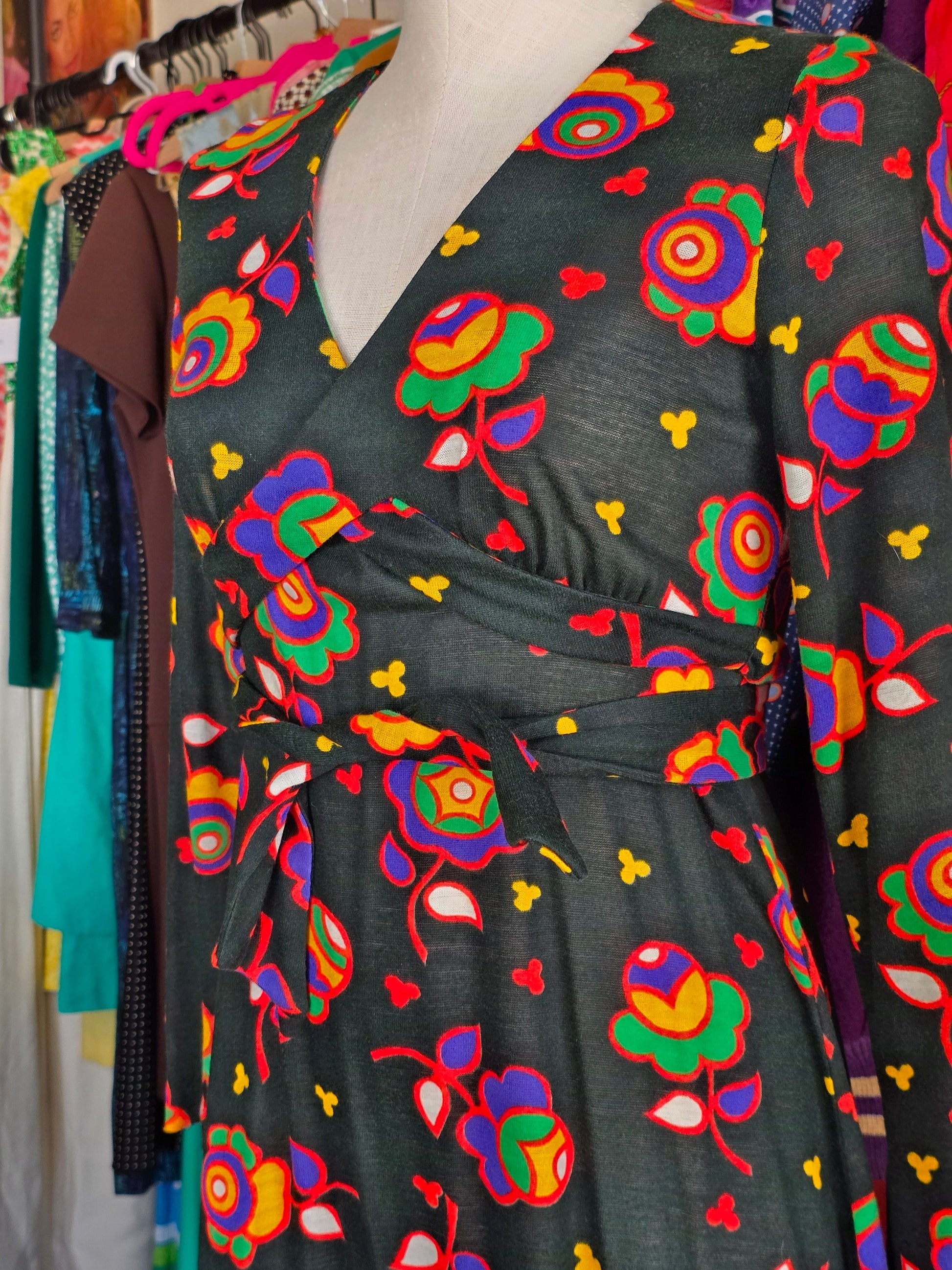 1980s Kelly Arden Funky Yellow Dress