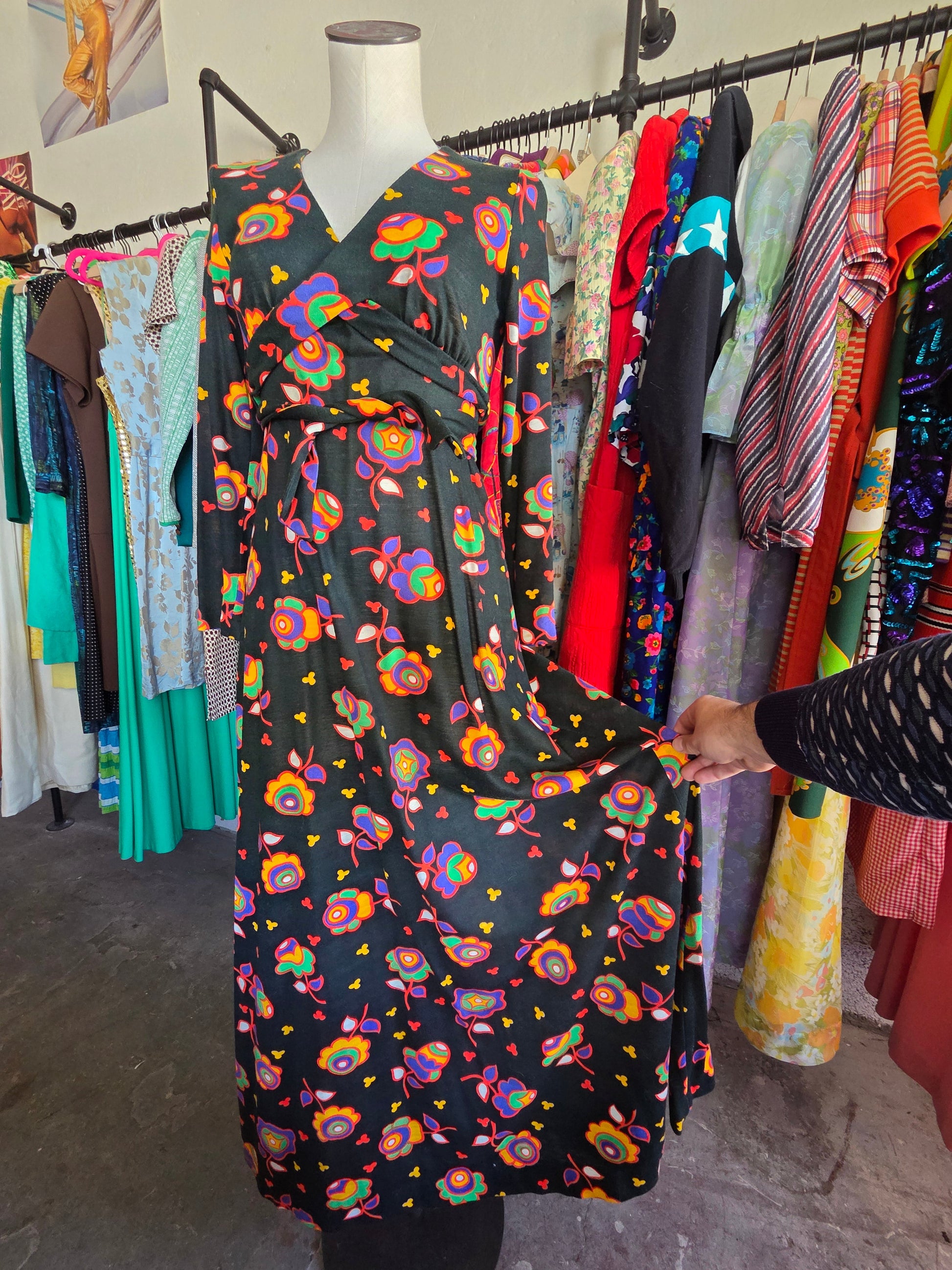 1980s Kelly Arden Funky Yellow Dress