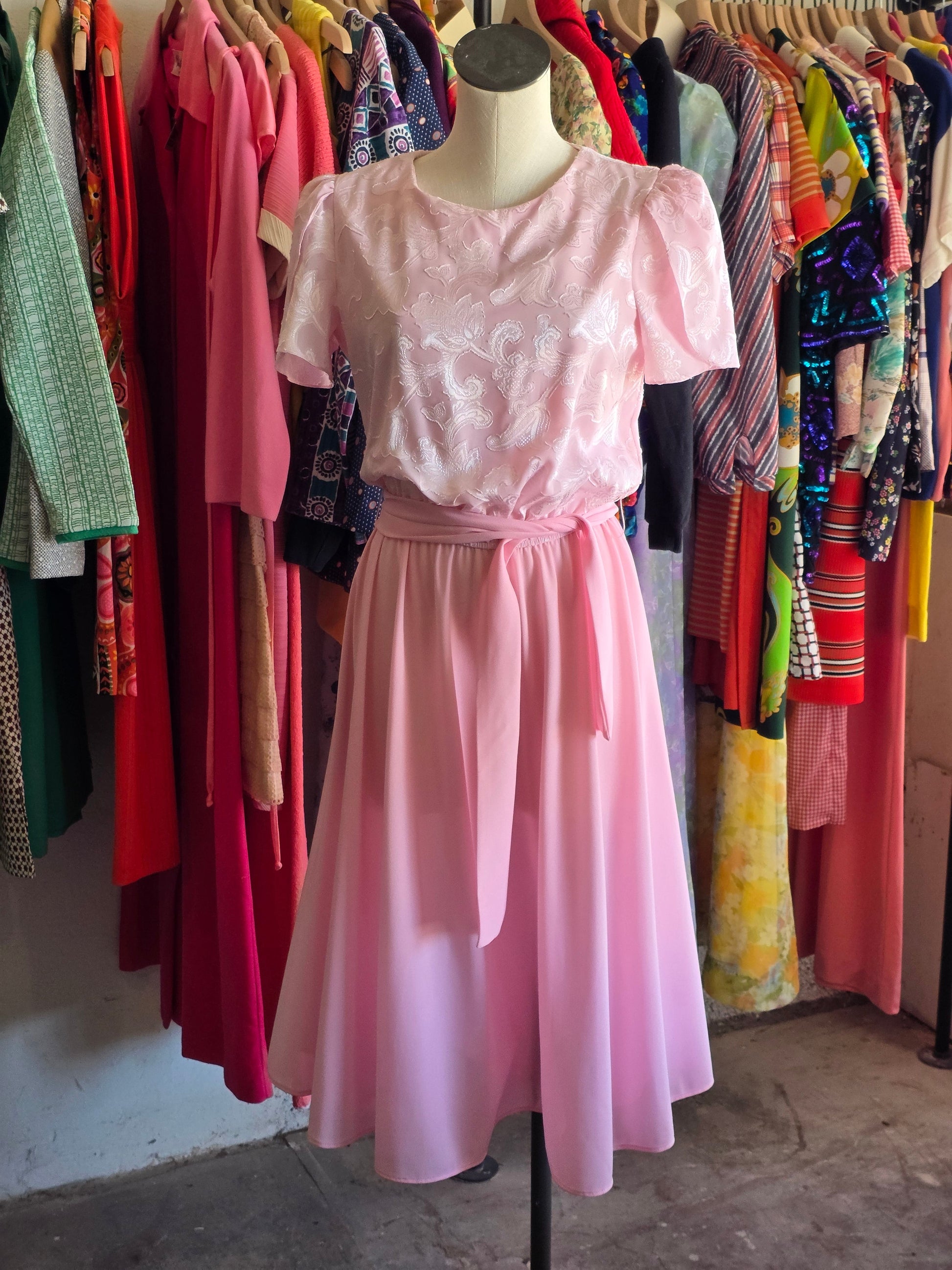 1980s Boston Maid Pink Dress
