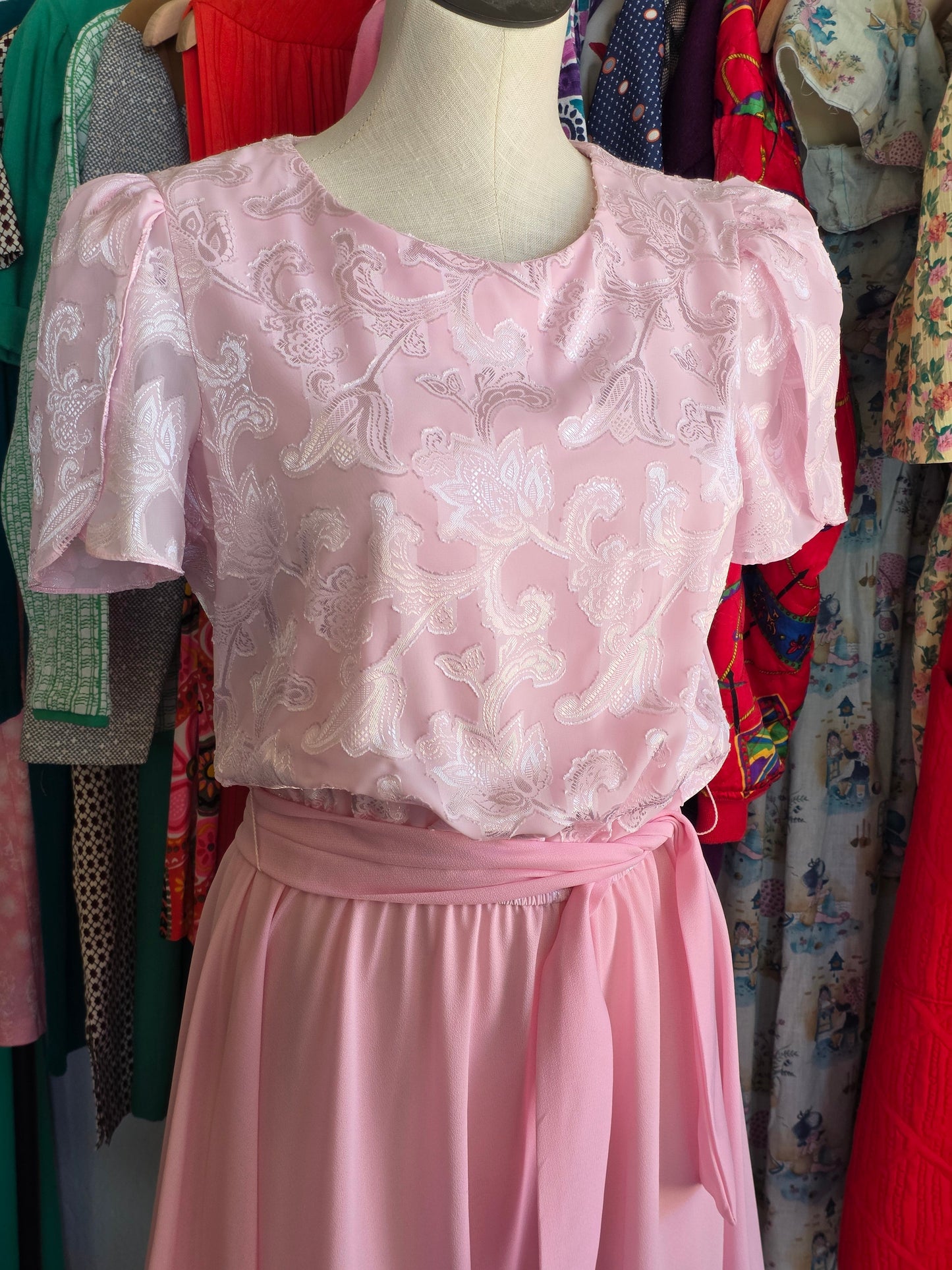 1980s Boston Maid Pink Dress