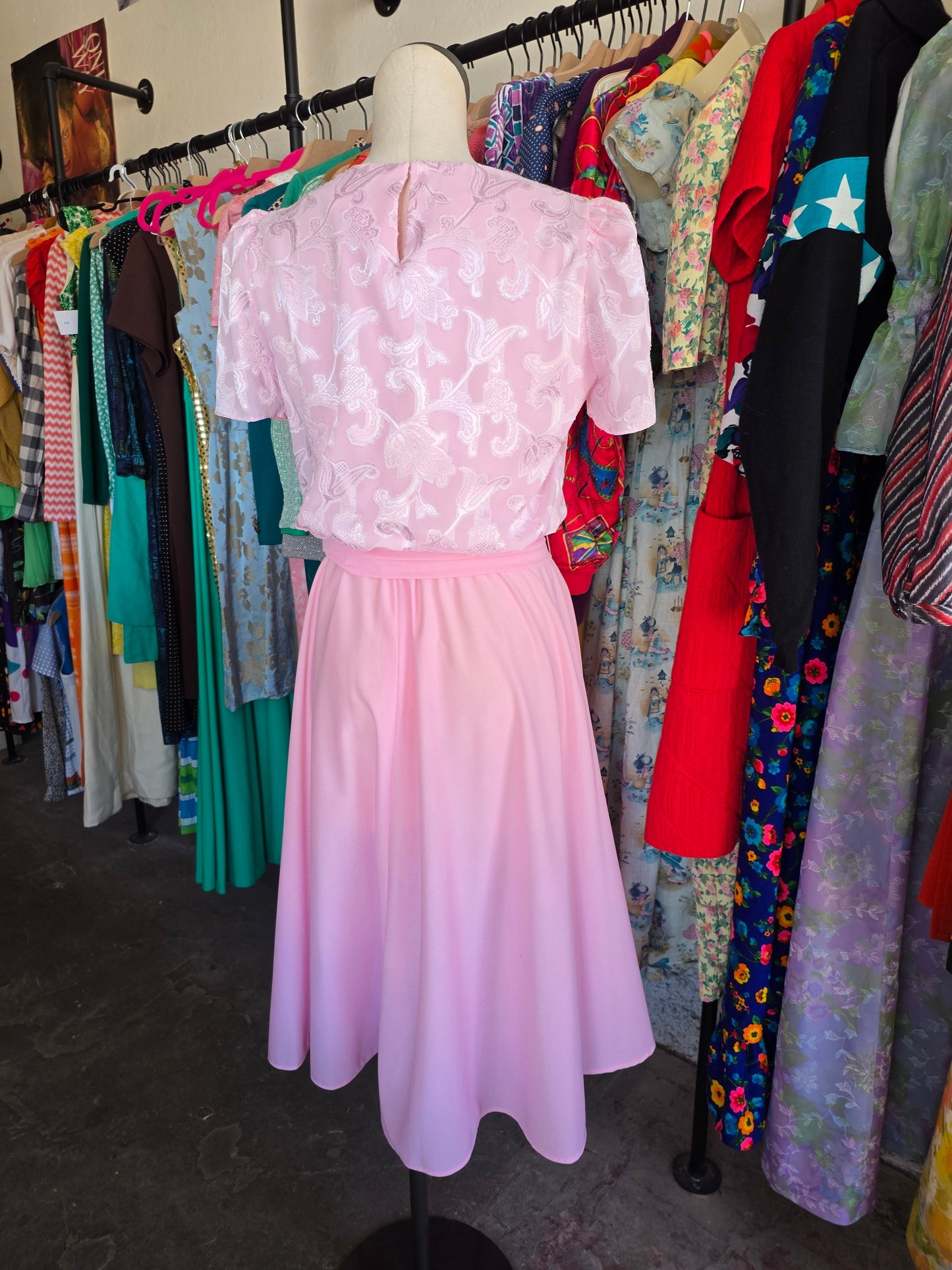 1980s Boston Maid Pink Dress