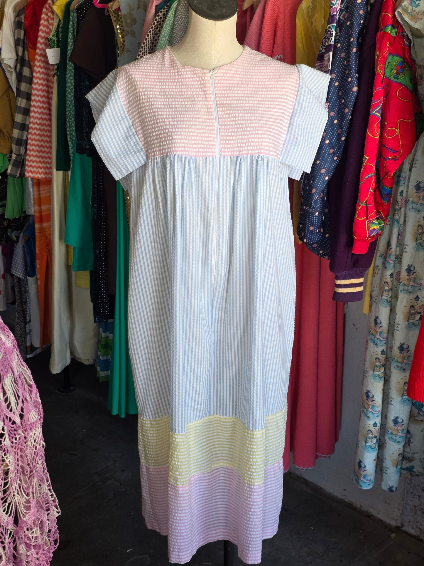 1980s Sayburry Yellow Dress