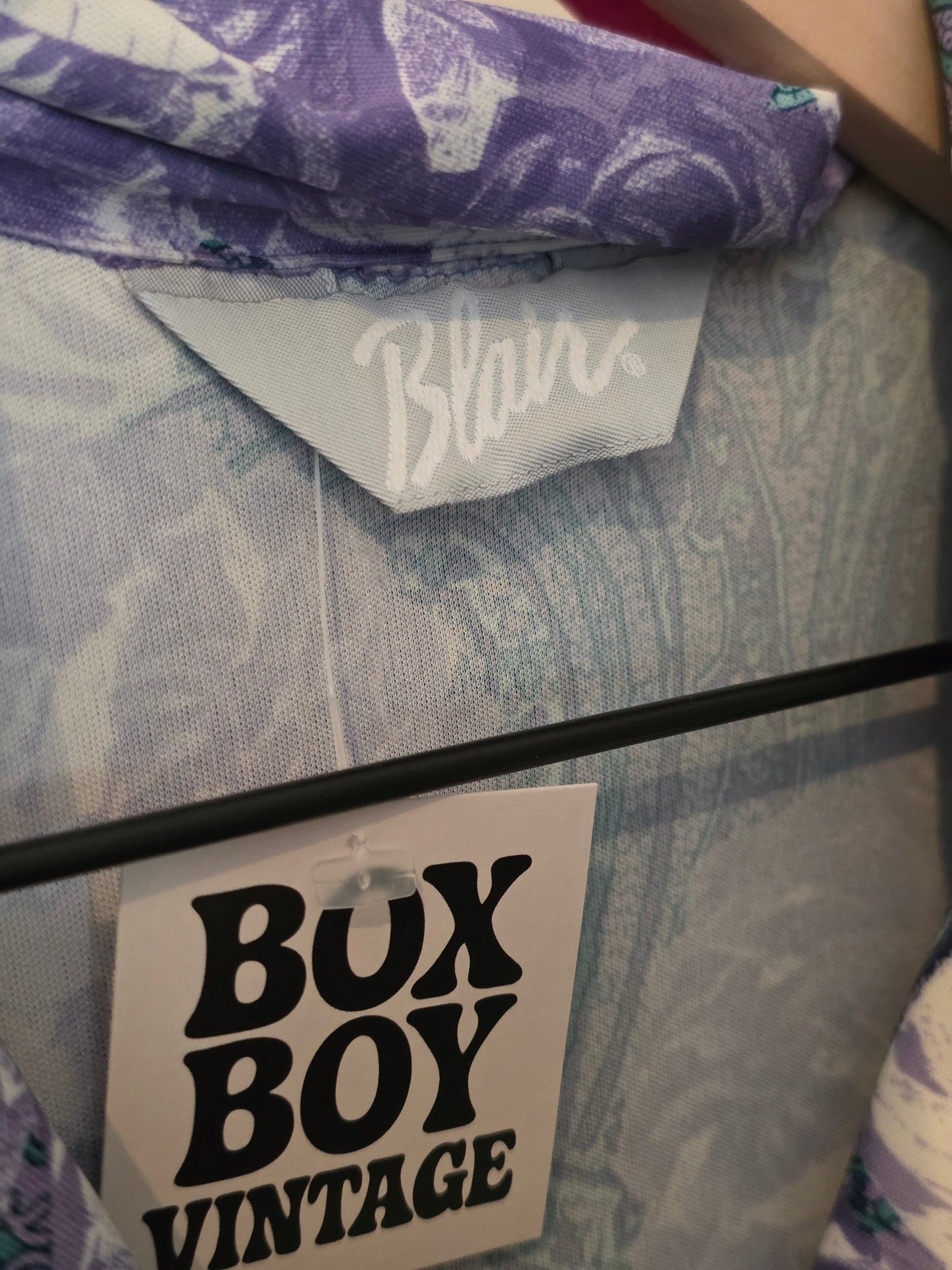 1980s Blair Purple Paisley Dress