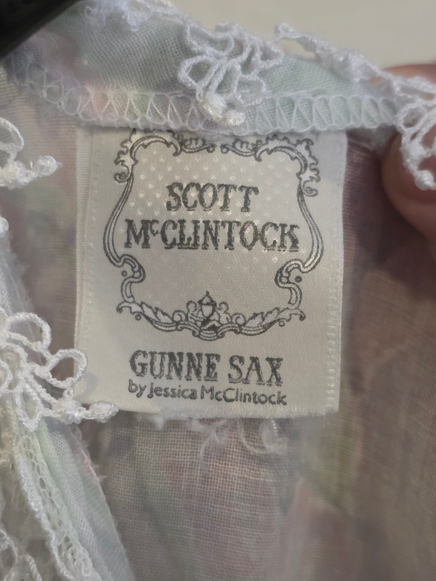 1980s Gunne Sax Purple Floral Dress