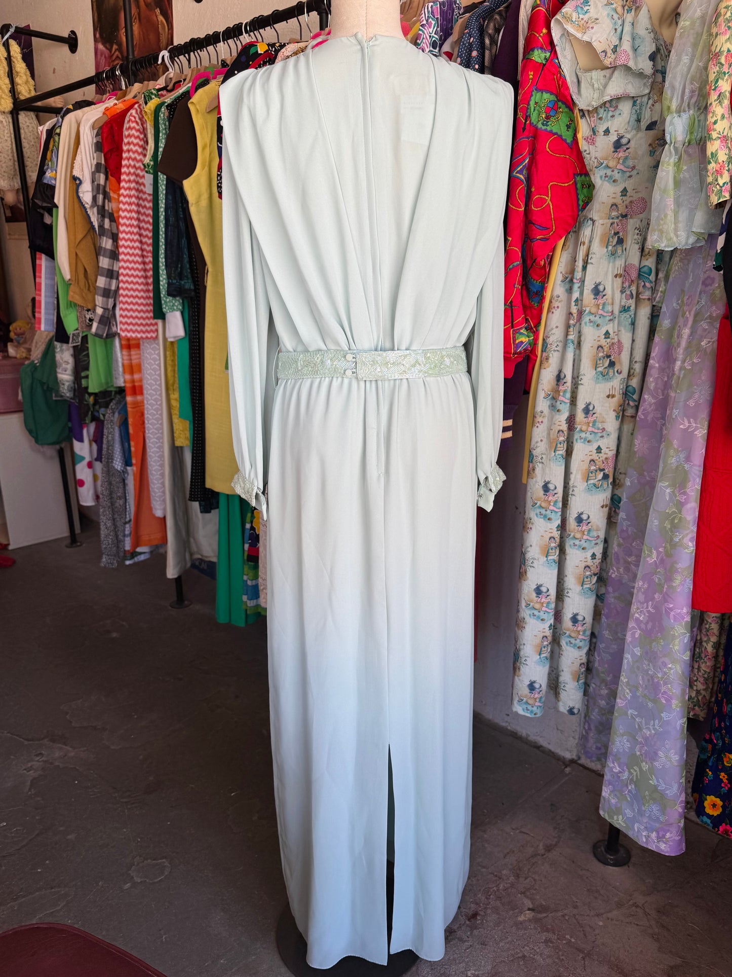 1980s Jack Bryan Beaded Evening Dress