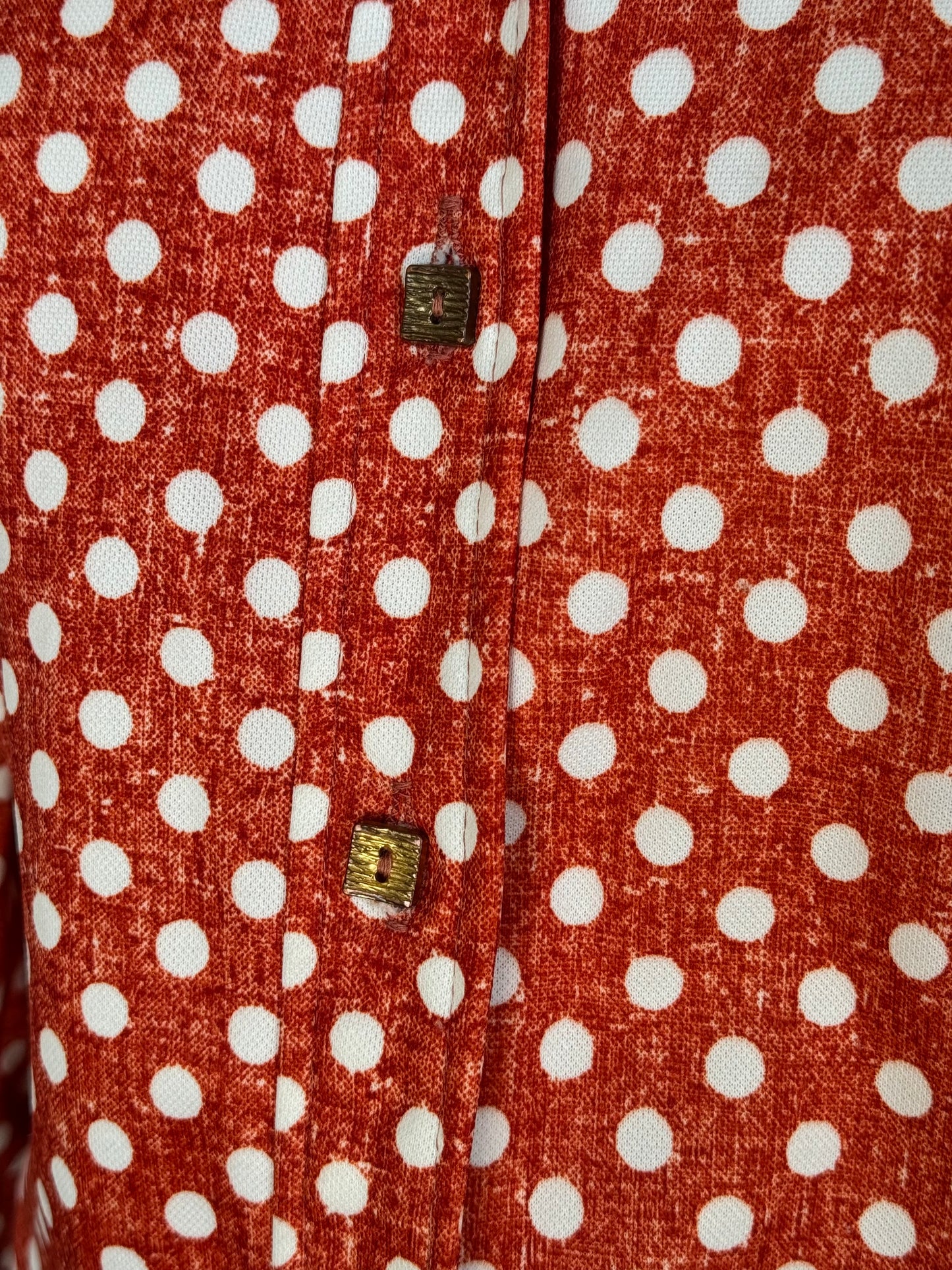1970s Red Polka Dot Vintage Blouse