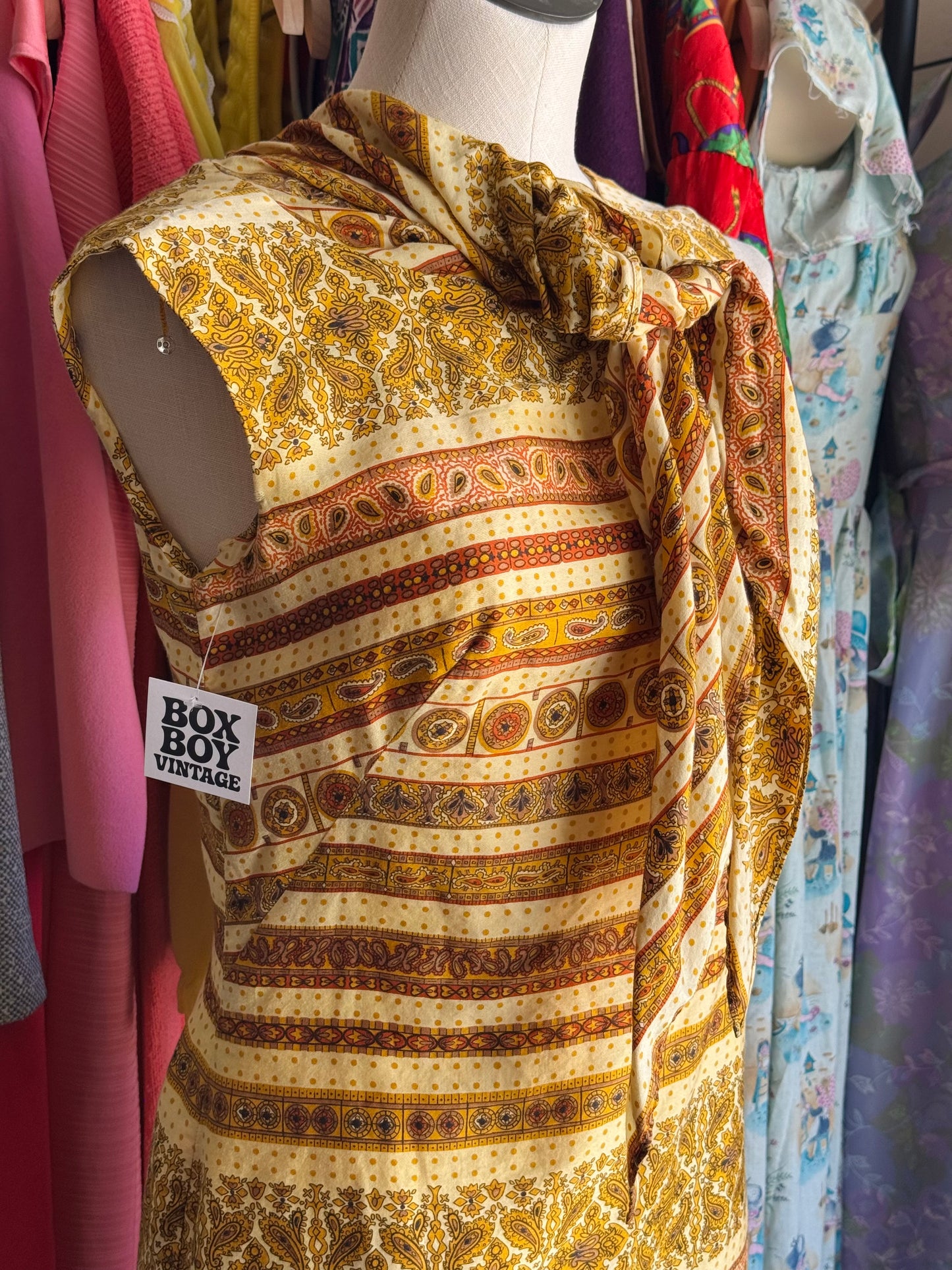 1960s Dynasty Hong Kong Neck Tie Dress