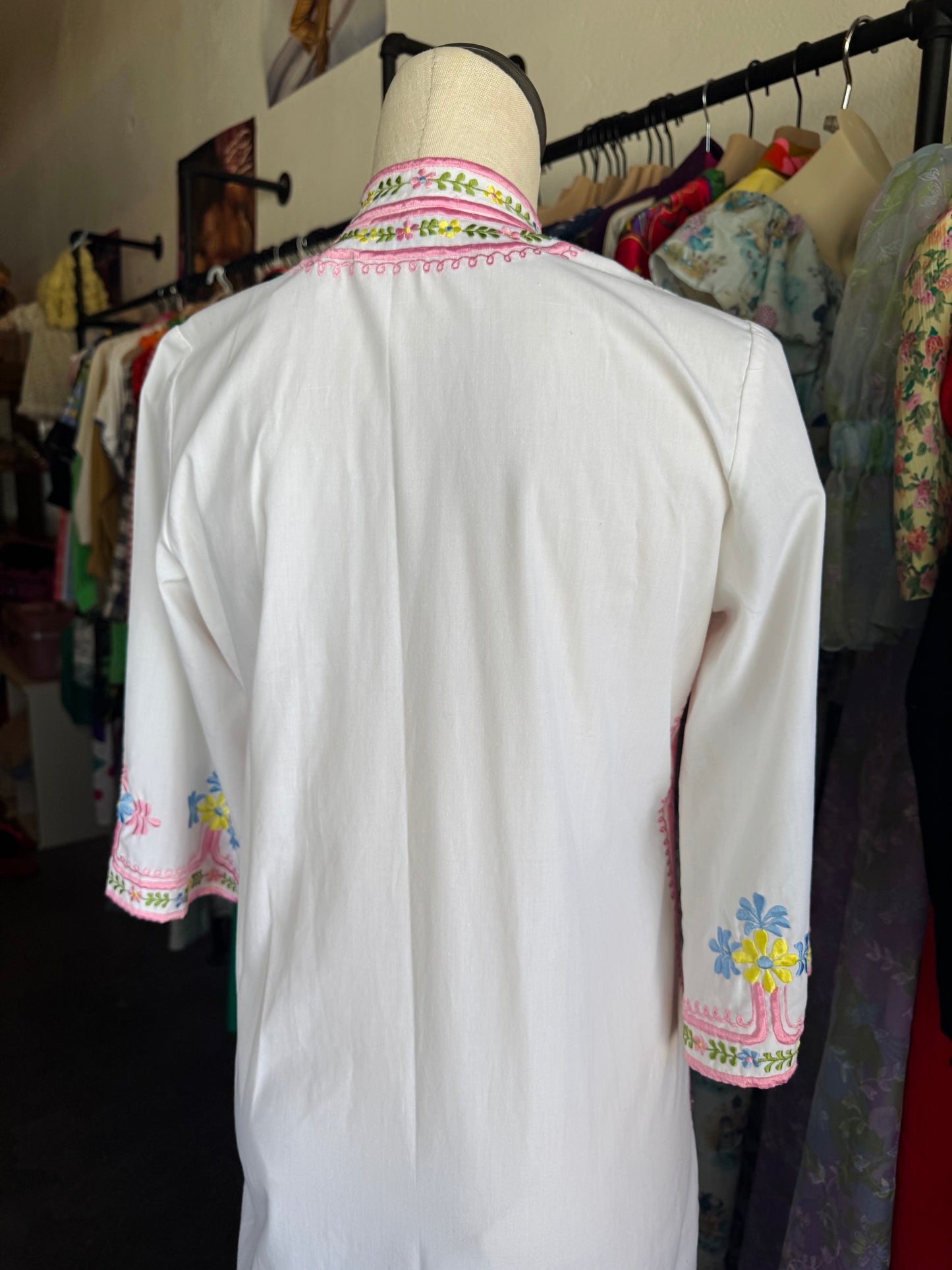 1960s Chuchi Embroidered Maxi Dress