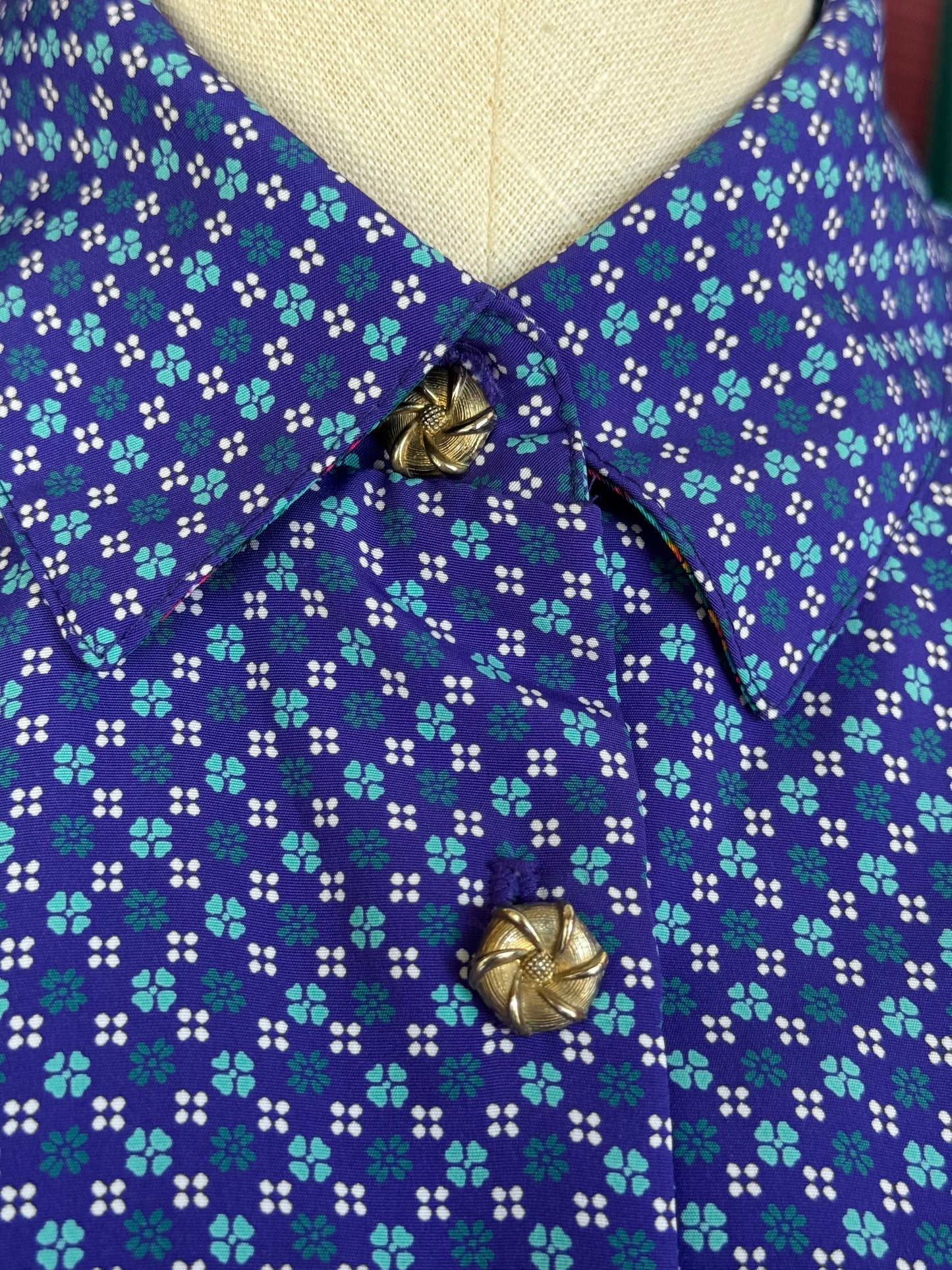 1980s Breli Originals Purple Floral Dress