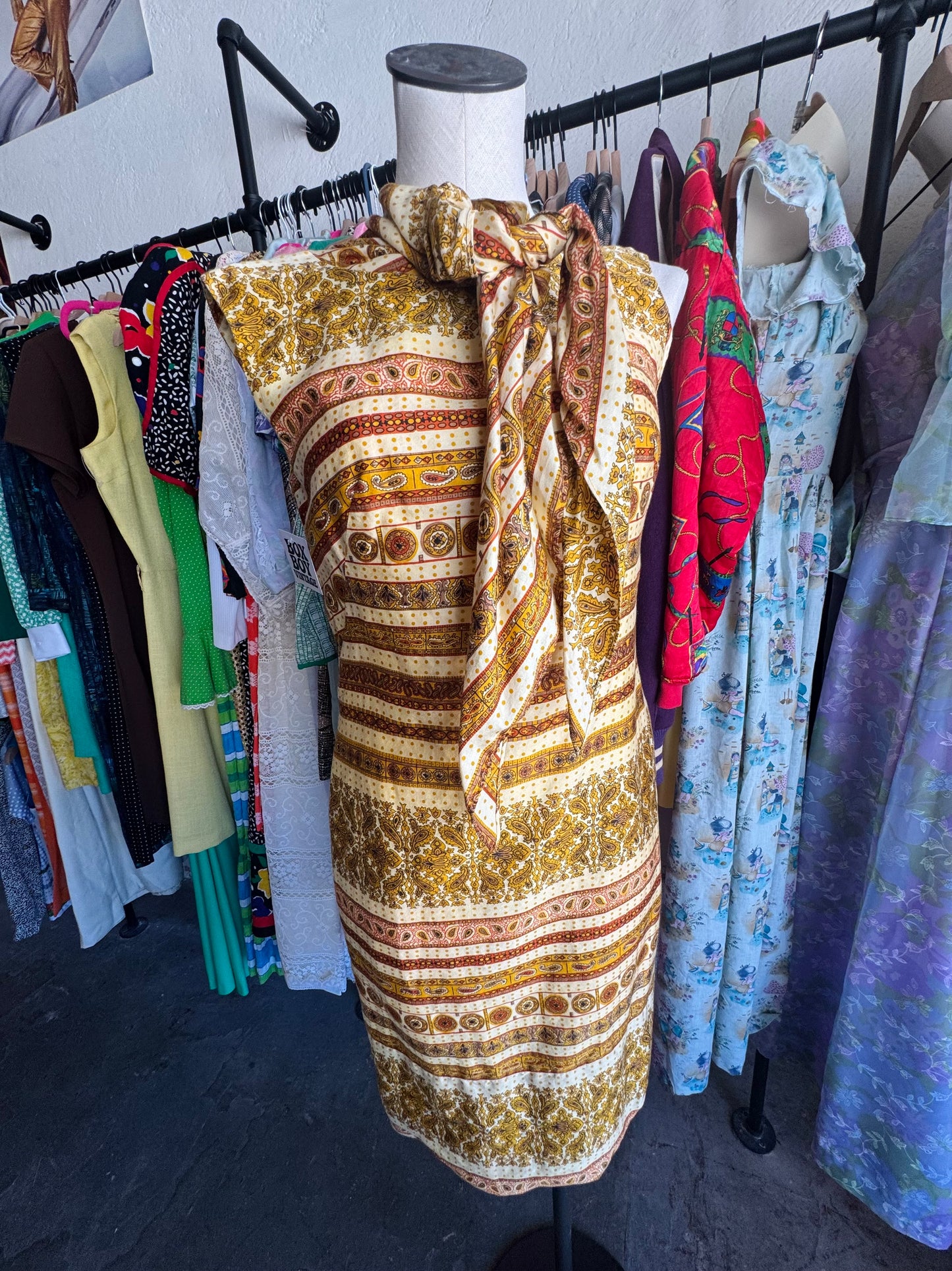 1960s Dynasty Hong Kong Neck Tie Dress
