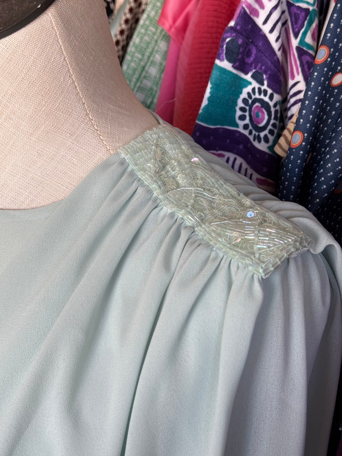 1980s Jack Bryan Beaded Evening Dress