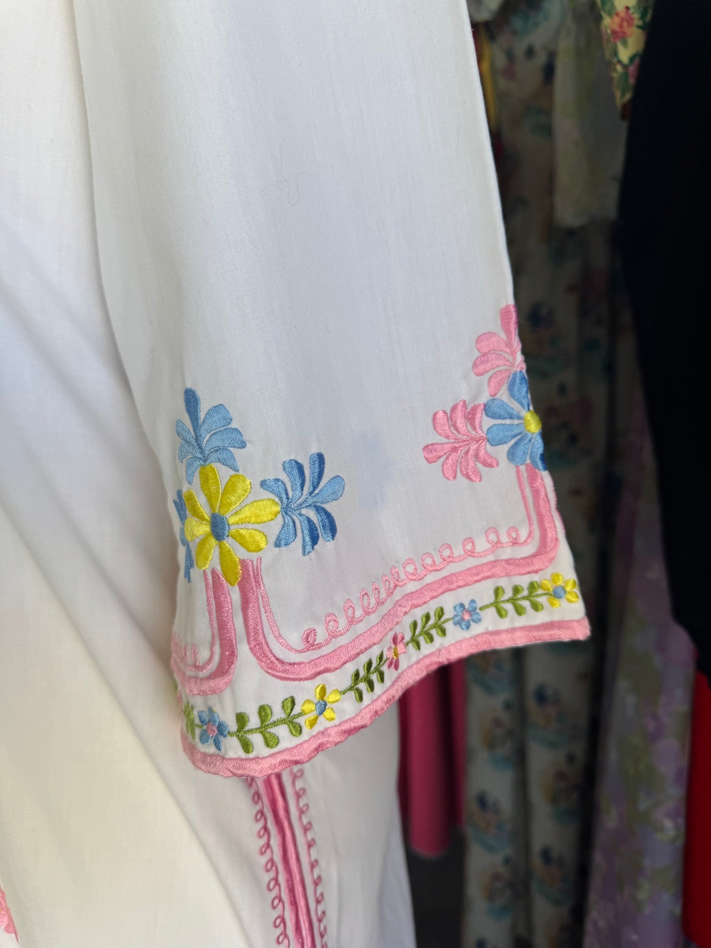 1960s Chuchi Embroidered Maxi Dress