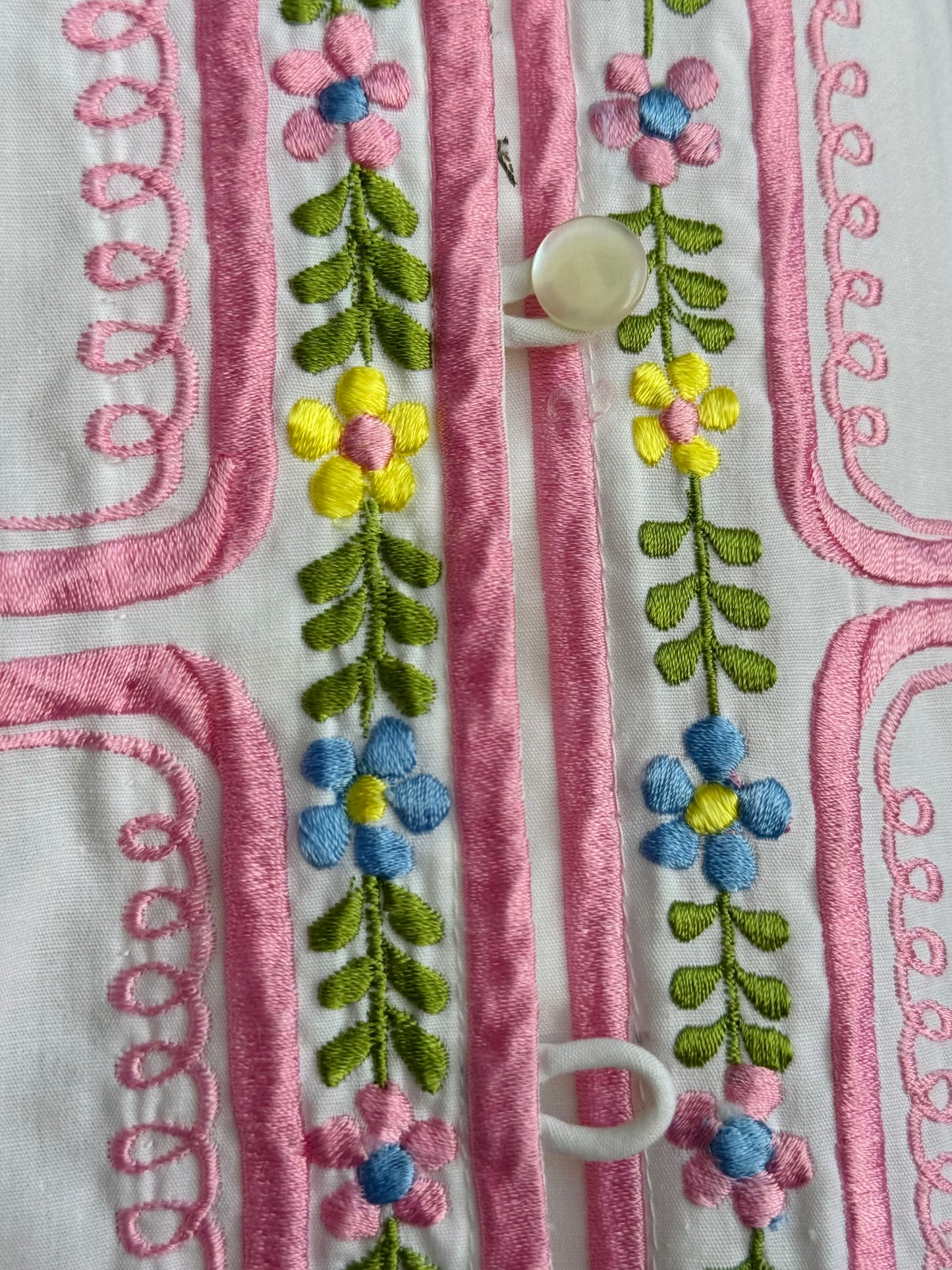 1960s Chuchi Embroidered Maxi Dress