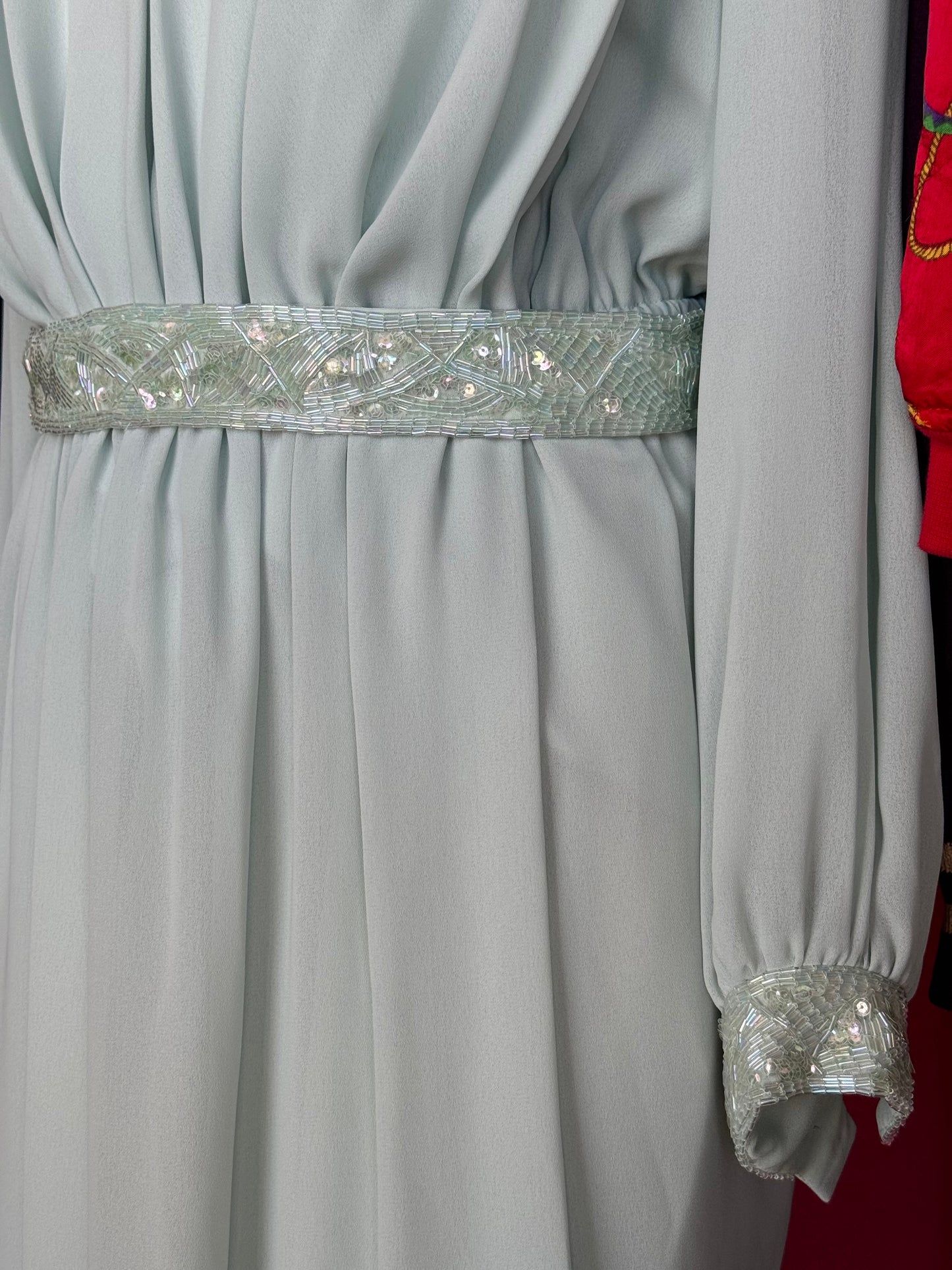 1980s Jack Bryan Beaded Evening Dress