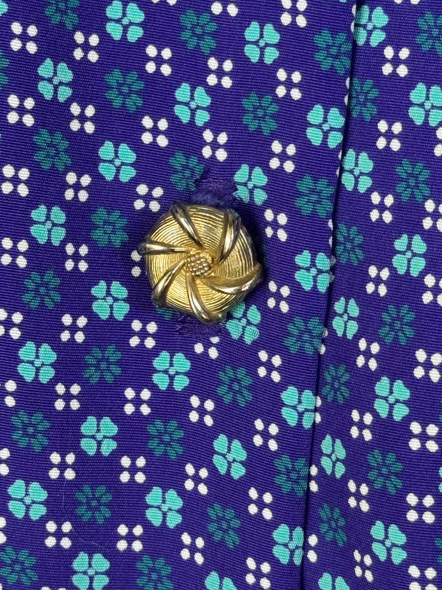 1980s Breli Originals Purple Floral Dress