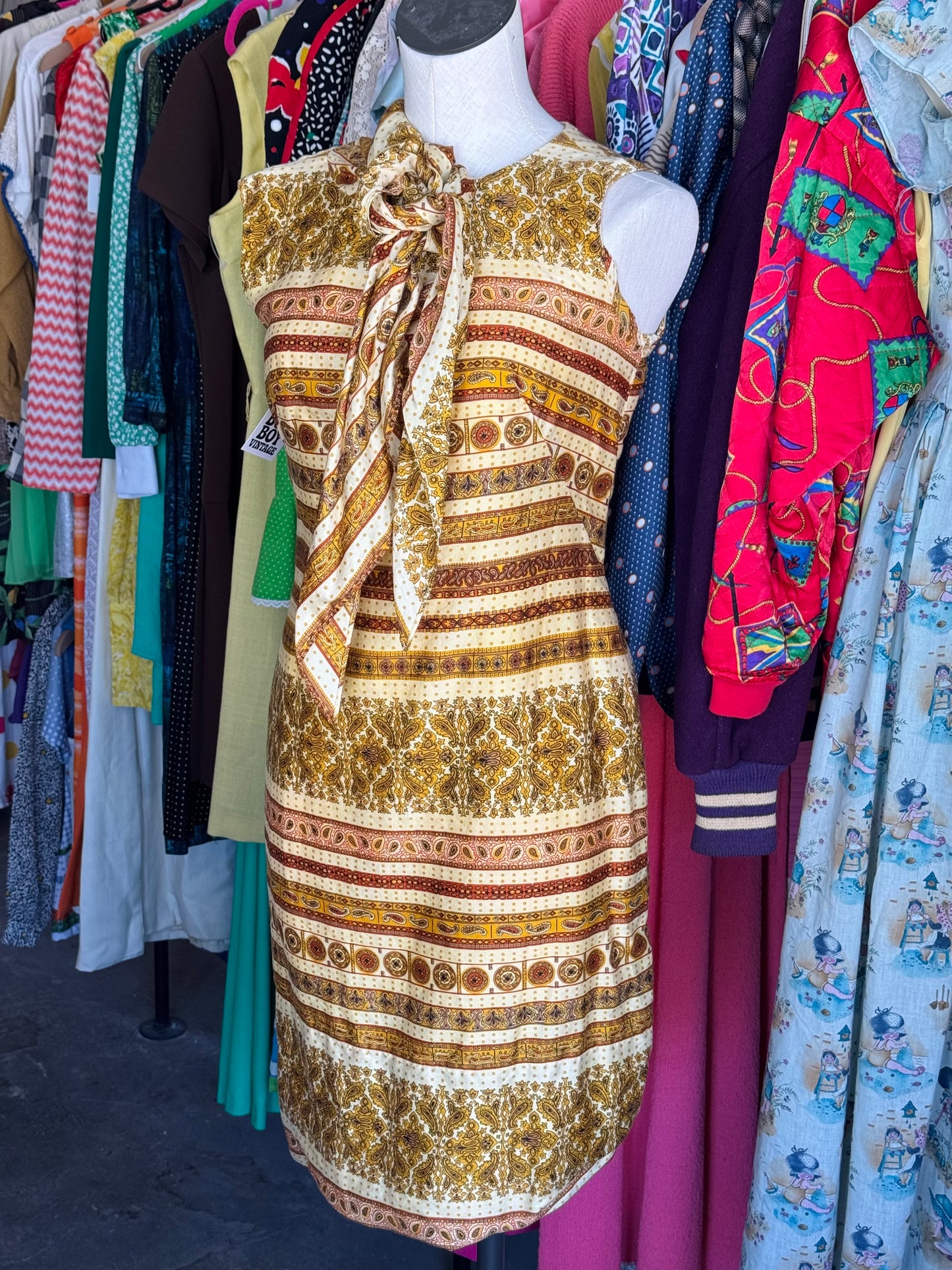 1960s Dynasty Hong Kong Neck Tie Dress