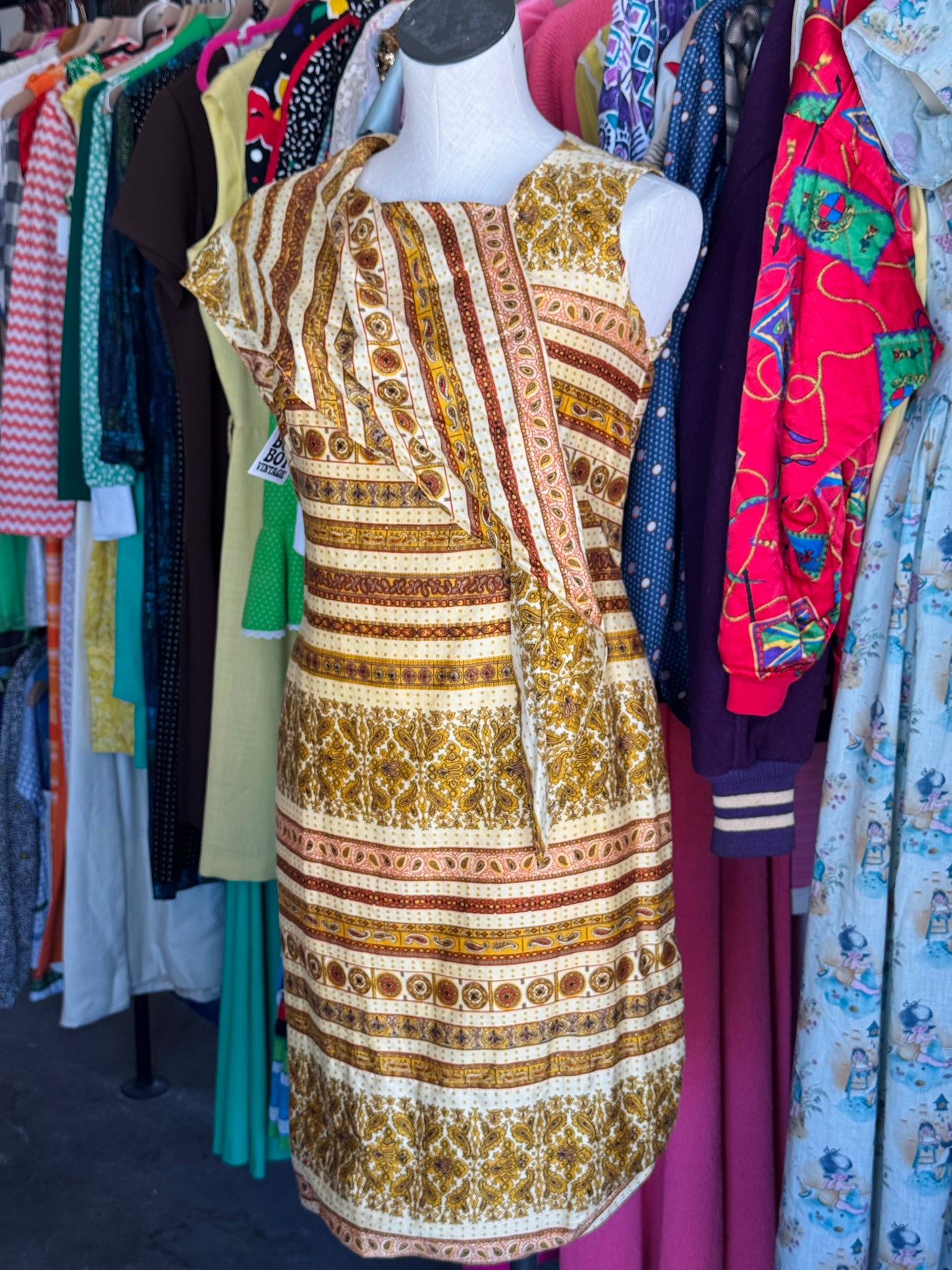 1960s Dynasty Hong Kong Neck Tie Dress
