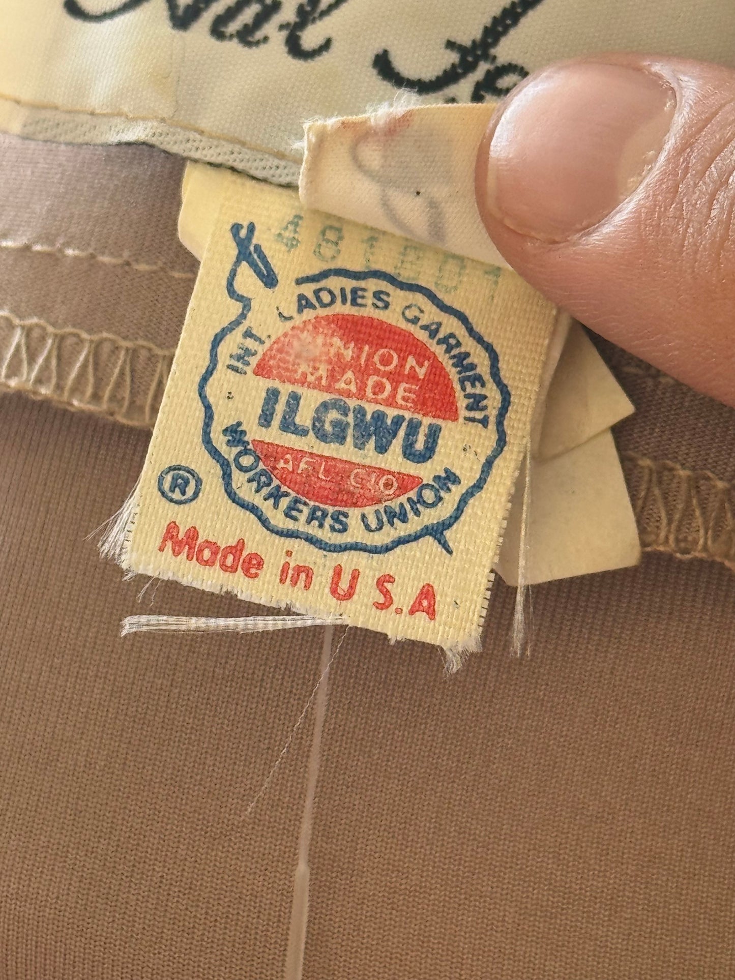 Vintage Brown Beaded Flower Dress