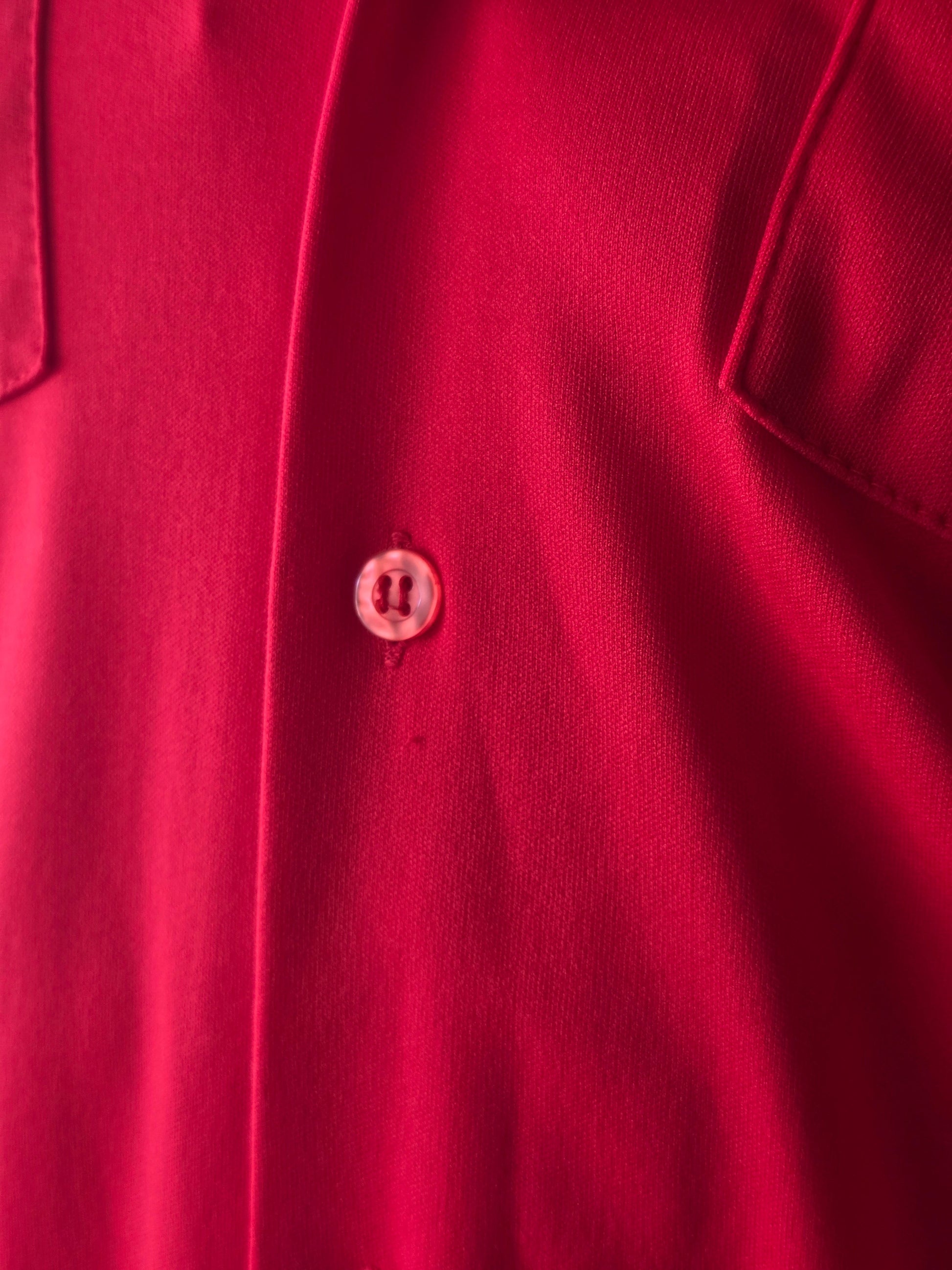 1970s Red Vintage Button Down 