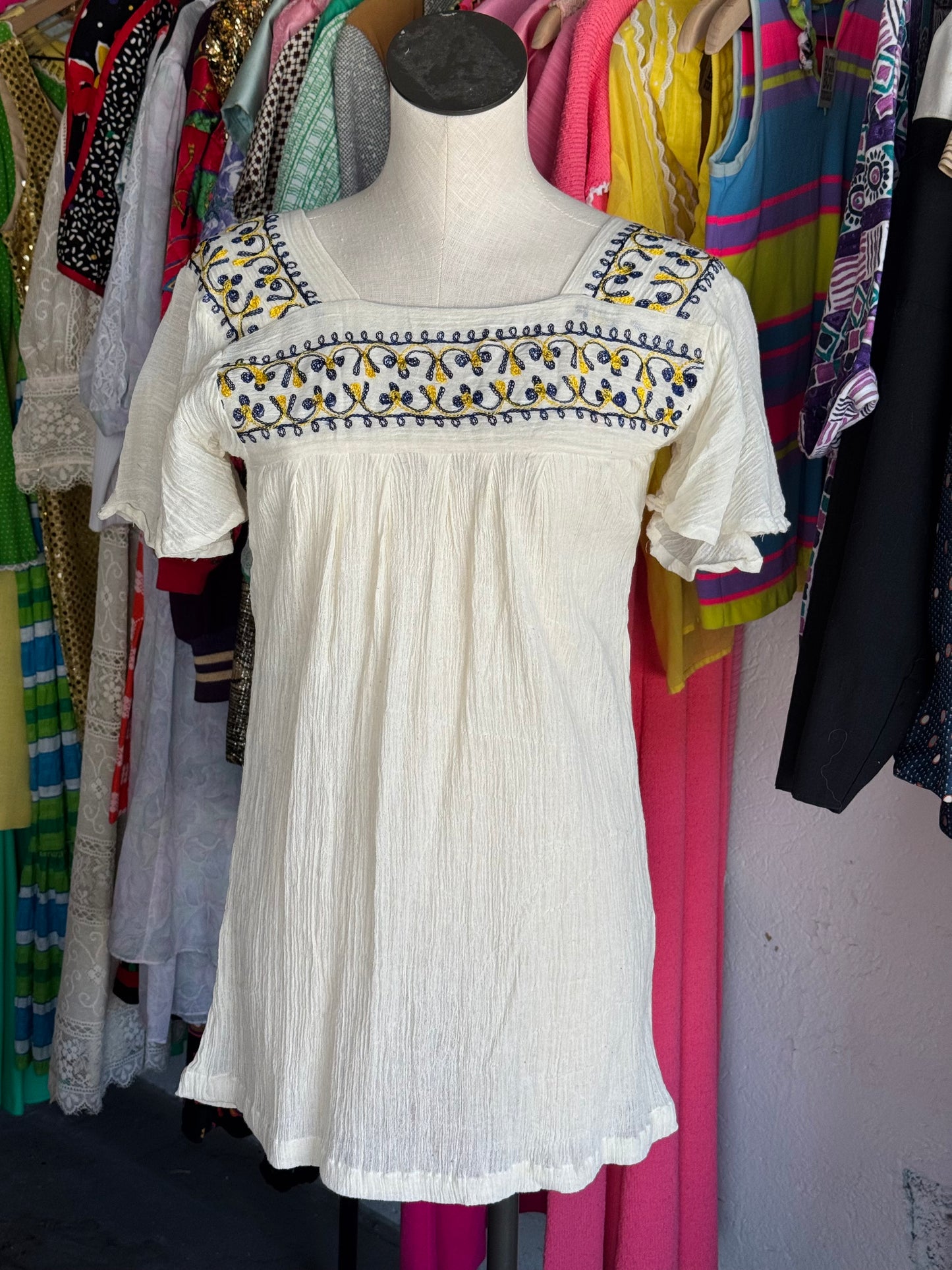1970s Gauze Blouse or Mini Dress
