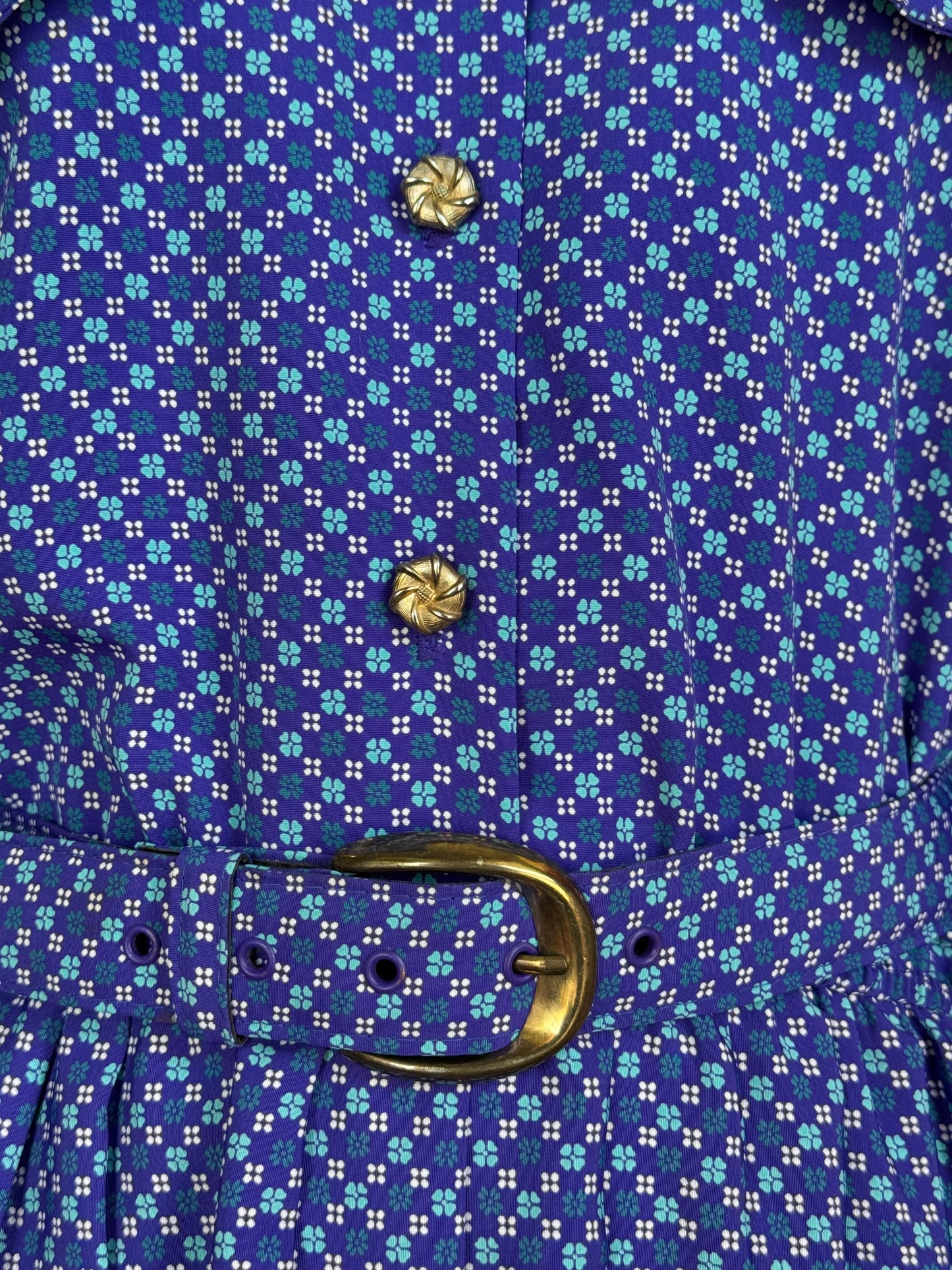 1980s Breli Originals Purple Floral Dress