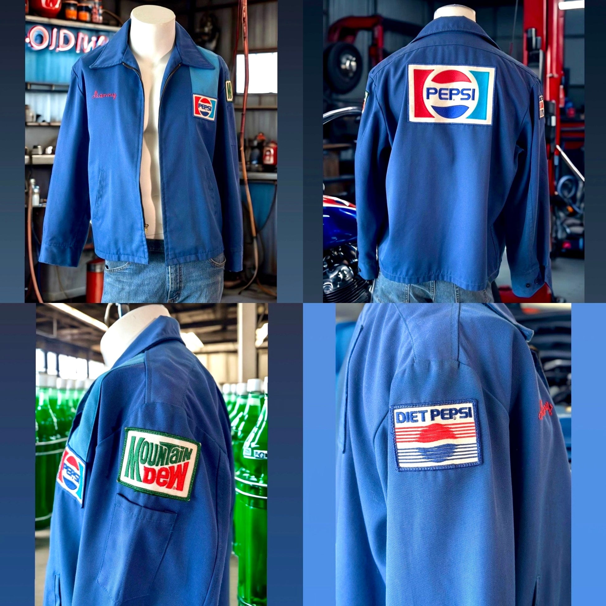 1970s Blue Pepsi Patch Factory Jacket