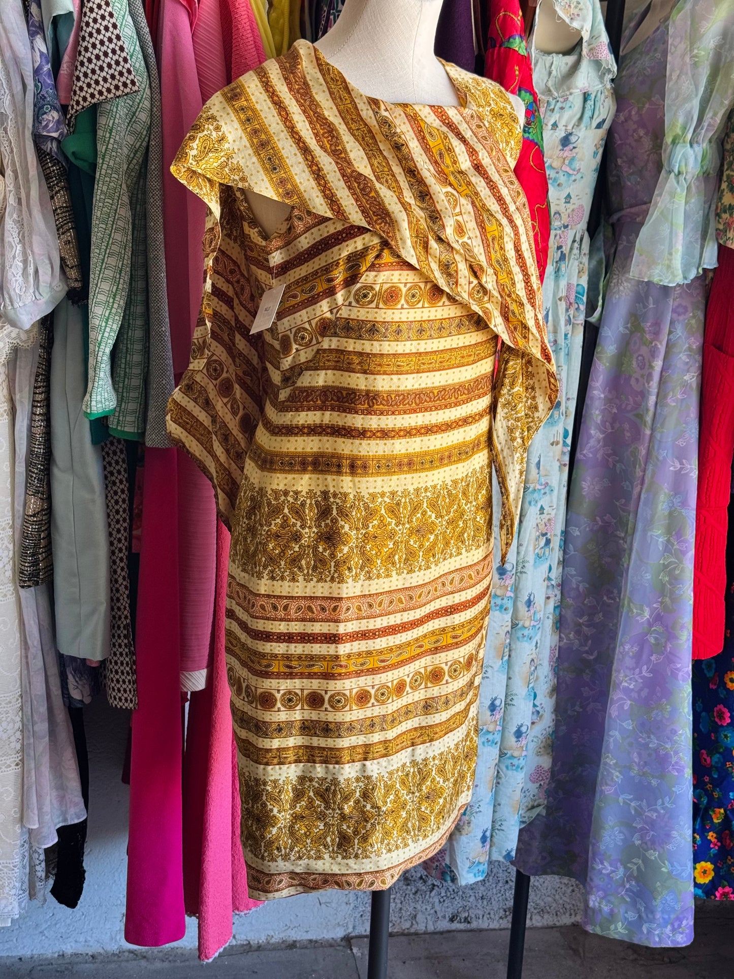 1960s Dynasty Hong Kong Neck Tie Dress