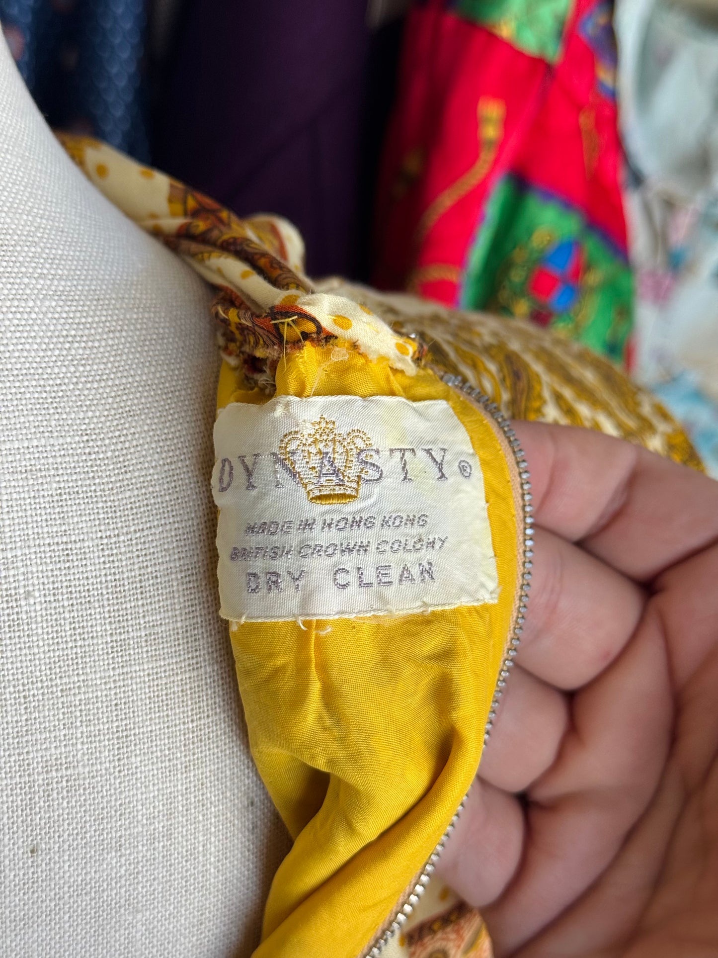 1960s Dynasty Hong Kong Neck Tie Dress