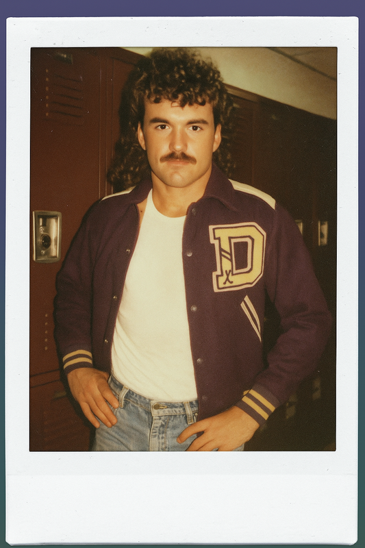 1980s Purple and White Varsity Jacket