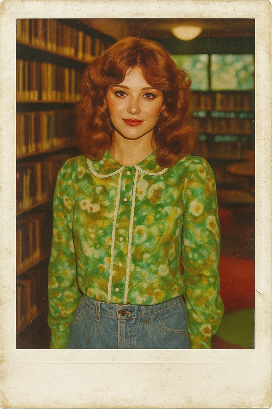 1960s Floral Blouse with Lace Trim